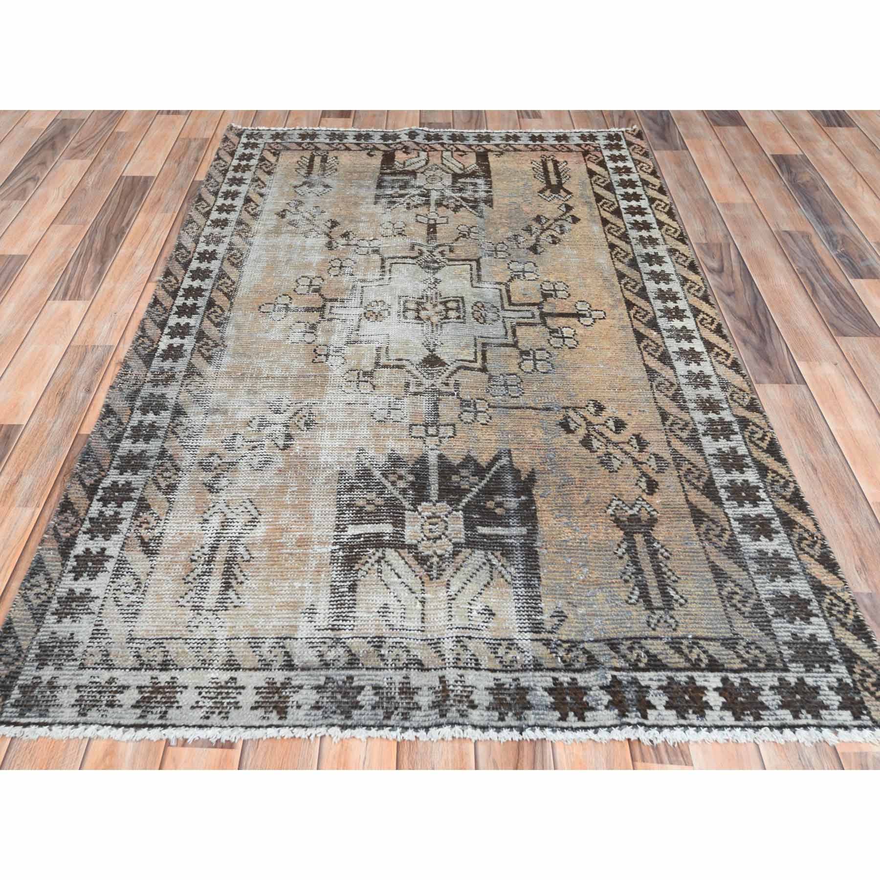 Overdyed-Vintage-Hand-Knotted-Rug-309755