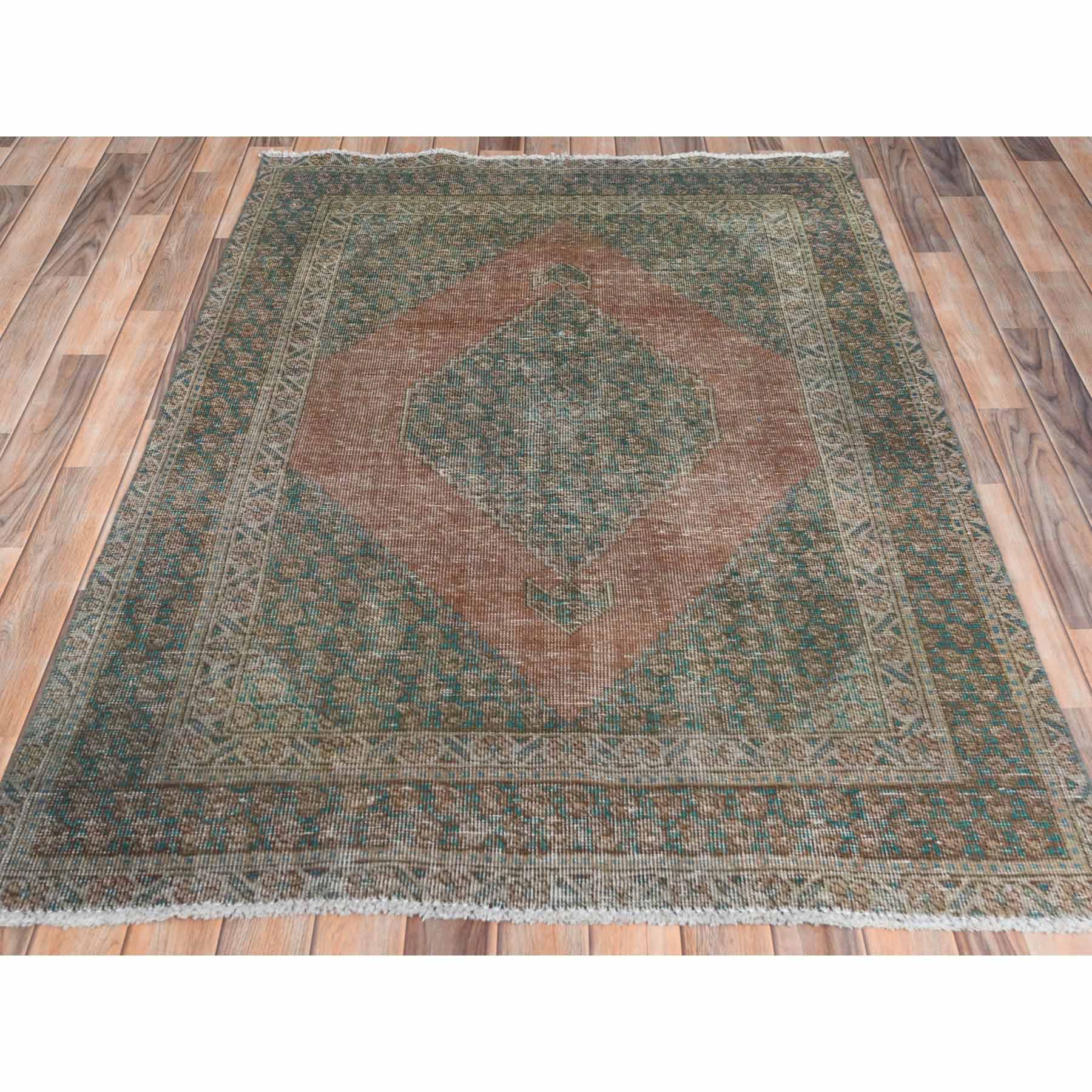 Overdyed-Vintage-Hand-Knotted-Rug-309765