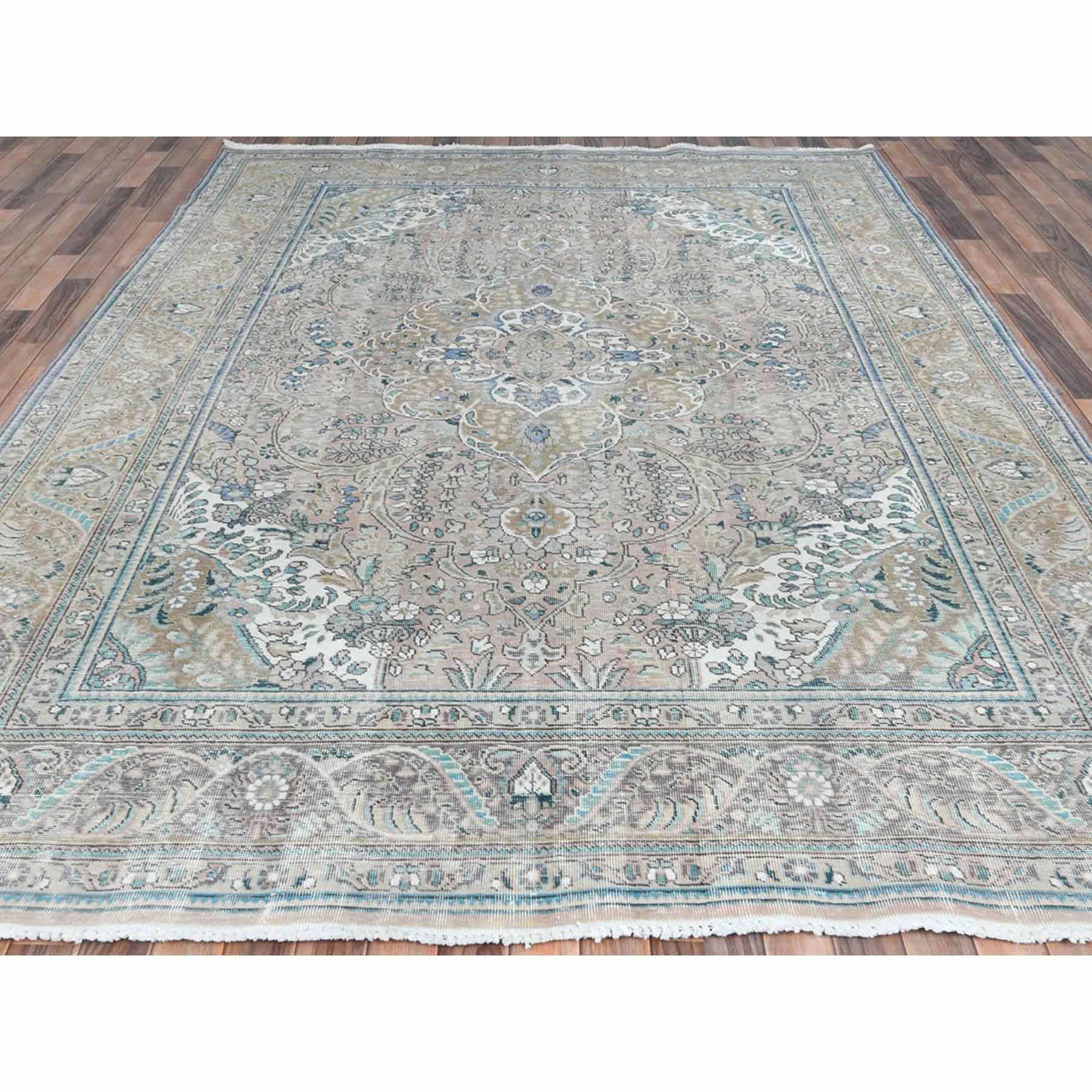 Overdyed-Vintage-Hand-Knotted-Rug-309880