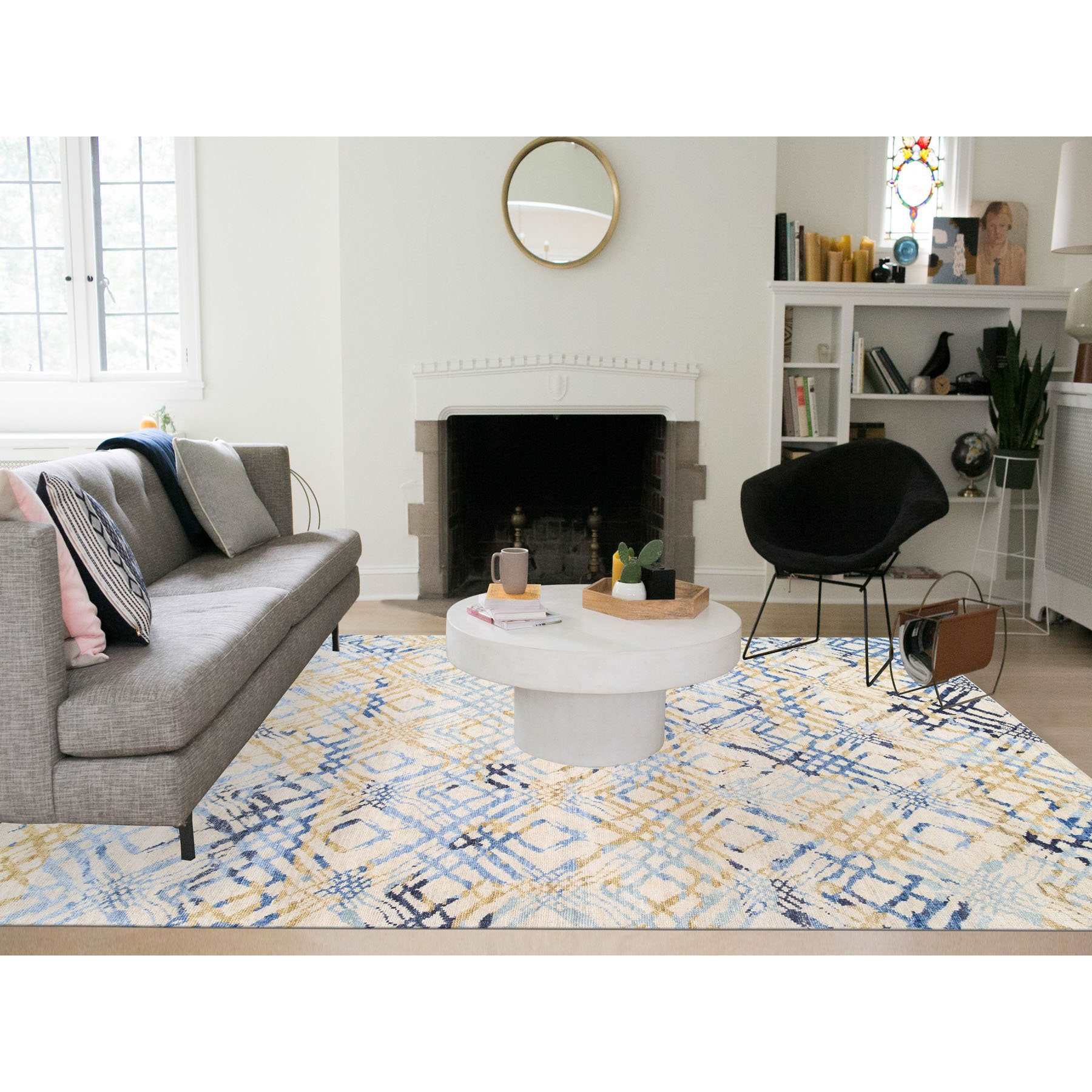 Tribal-Geometric-Hand-Knotted-Rug-311095