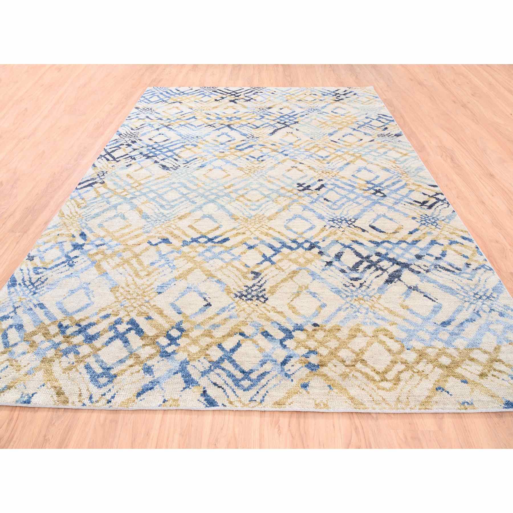 Tribal-Geometric-Hand-Knotted-Rug-311095