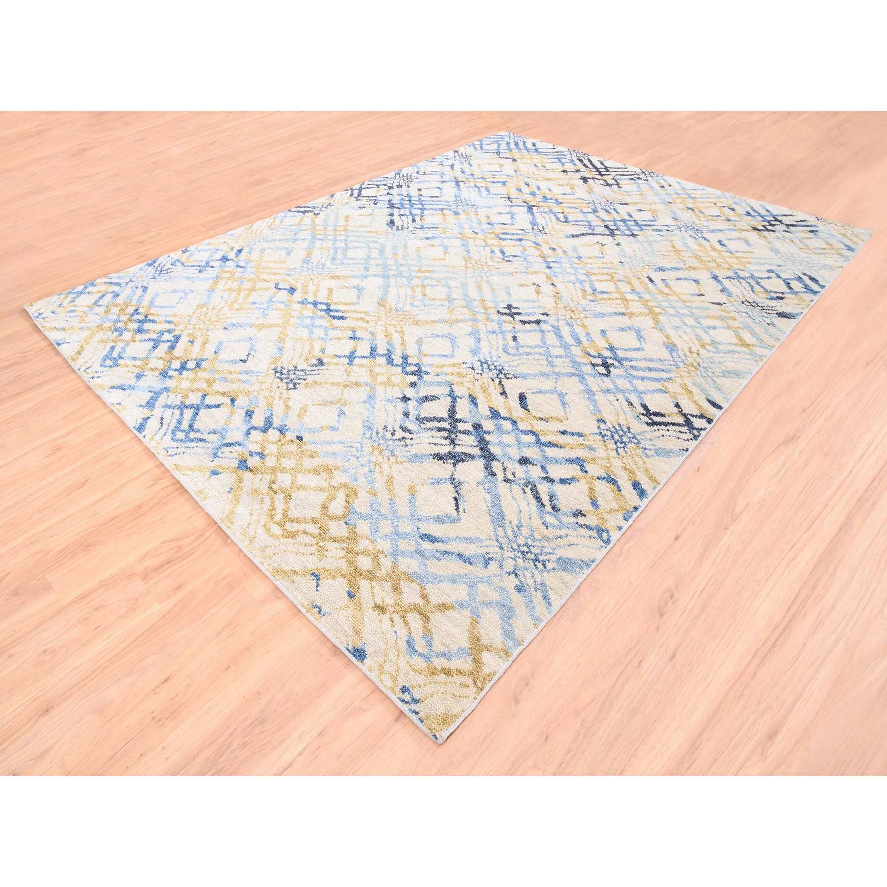 Tribal-Geometric-Hand-Knotted-Rug-311095