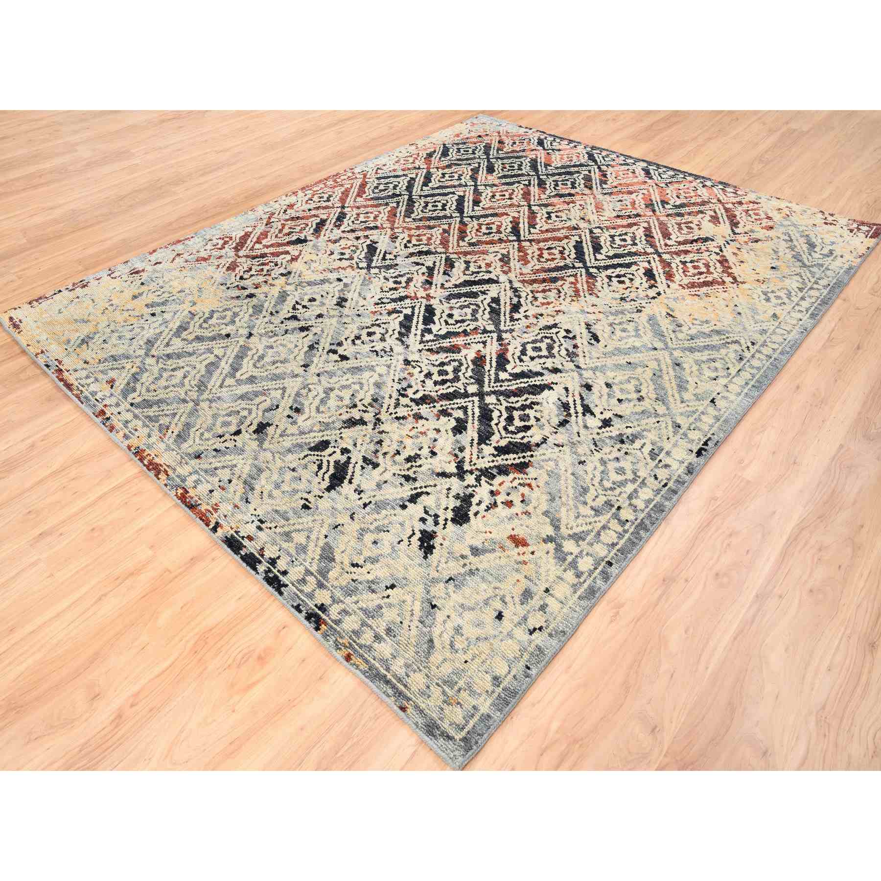 Tribal-Geometric-Hand-Knotted-Rug-313245