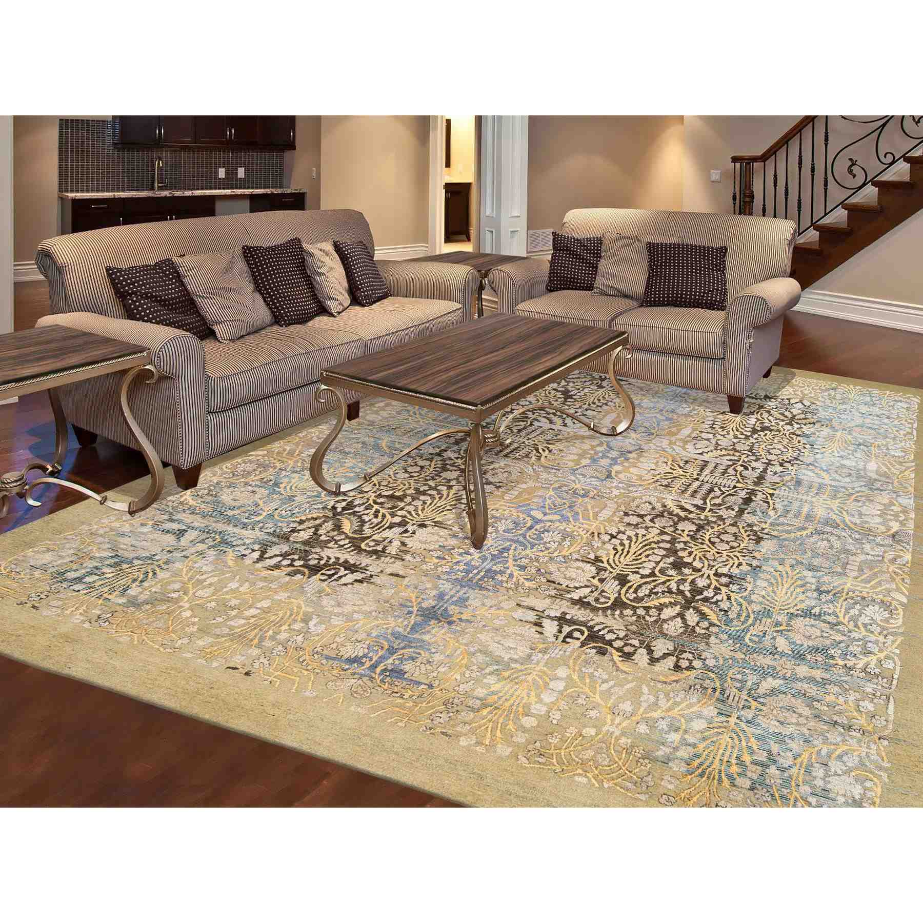 Transitional-Hand-Knotted-Rug-318620