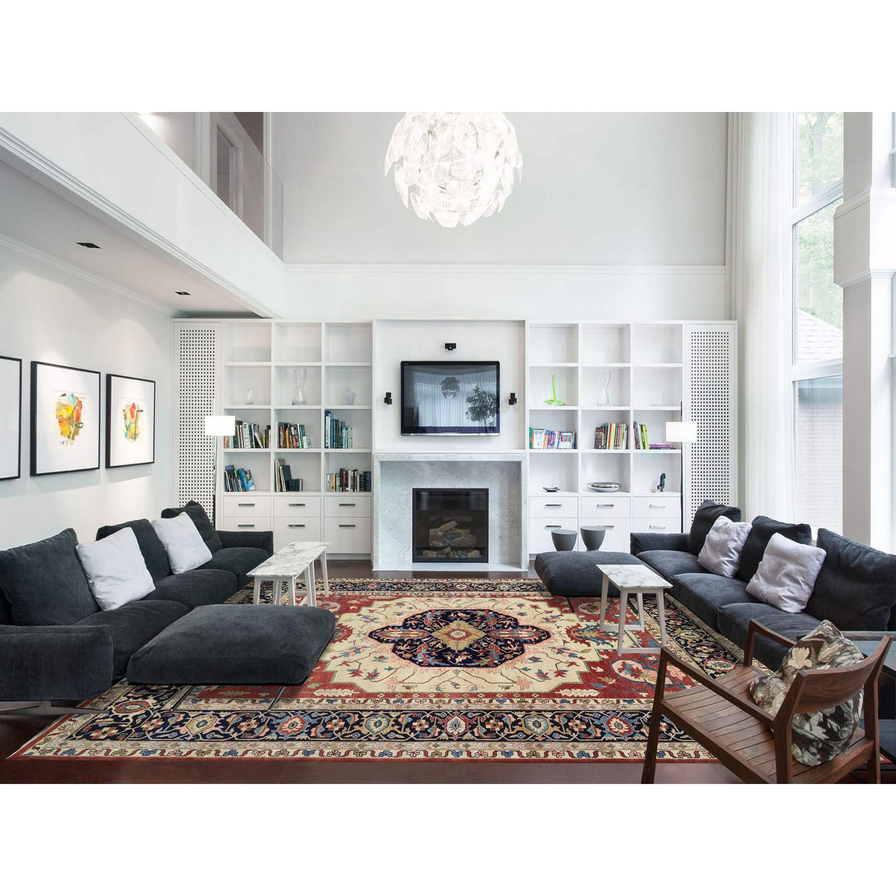 Heriz-Hand-Knotted-Rug-321220