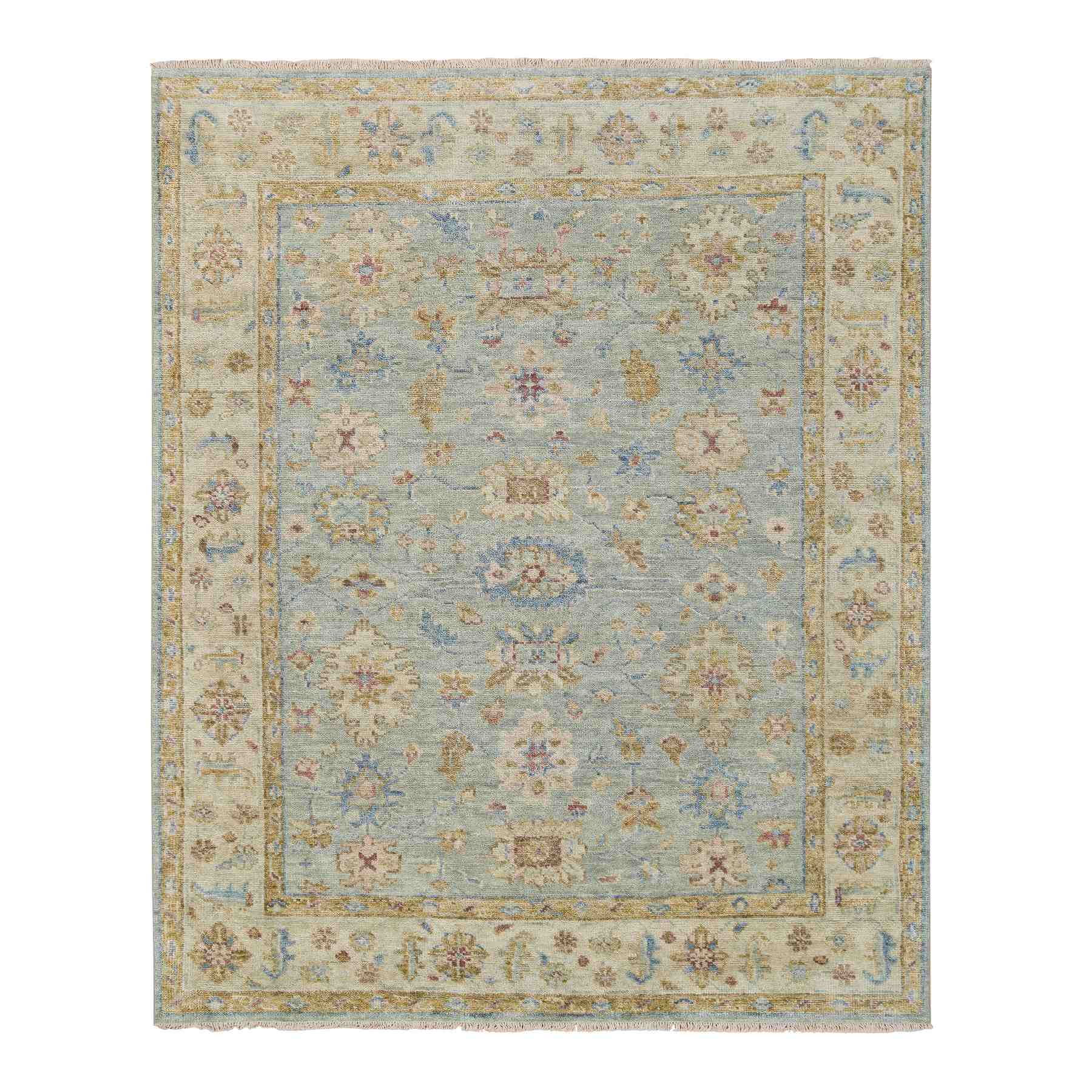 Oushak-And-Peshawar-Hand-Knotted-Rug-322580