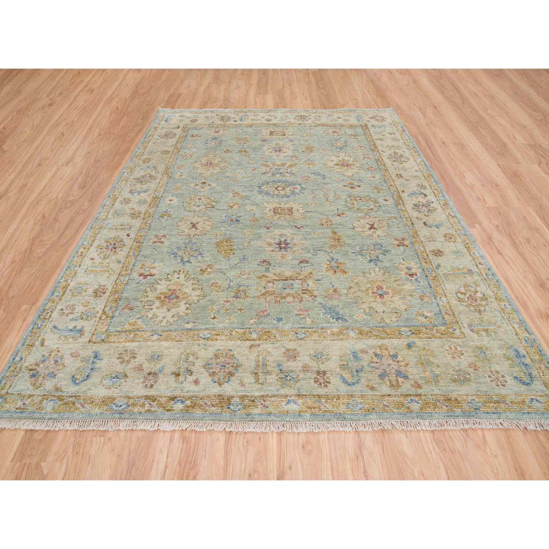 Oushak-And-Peshawar-Hand-Knotted-Rug-322580