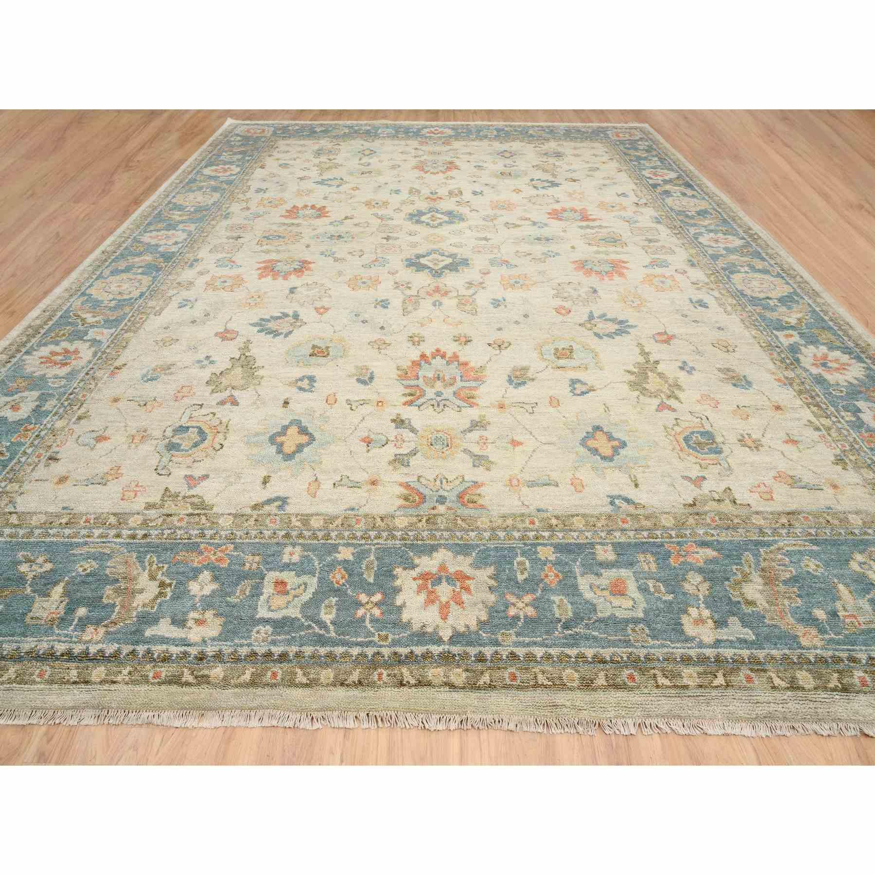 Oushak-And-Peshawar-Hand-Knotted-Rug-322650