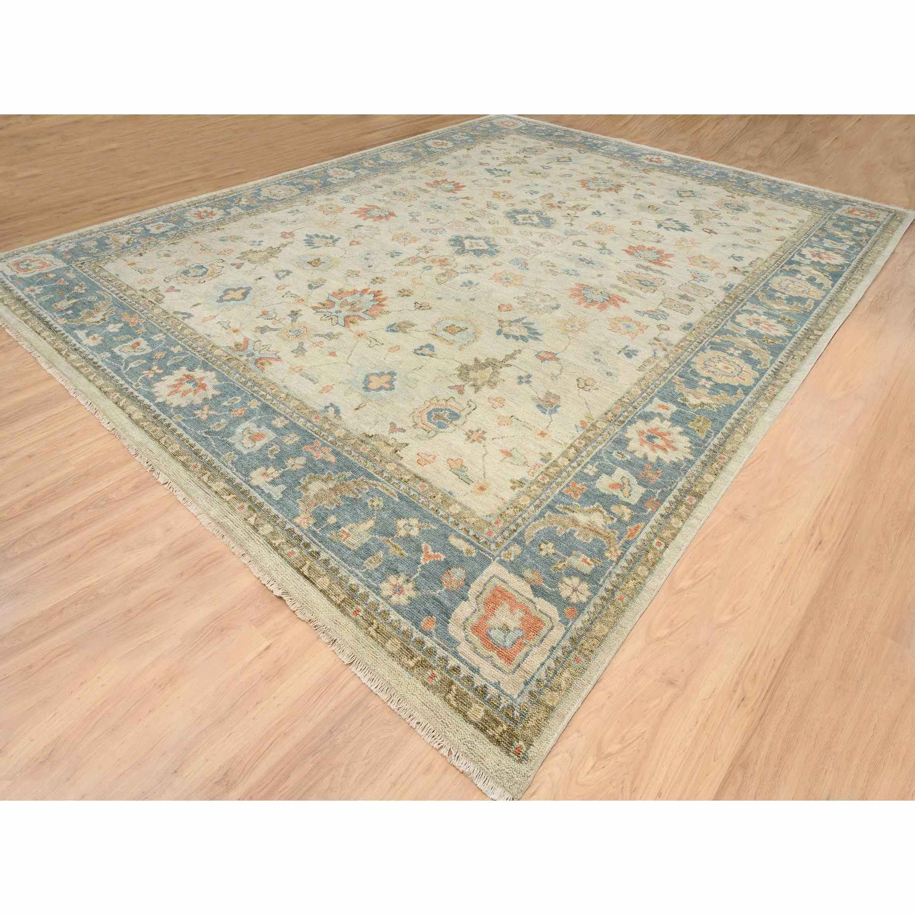 Oushak-And-Peshawar-Hand-Knotted-Rug-322650