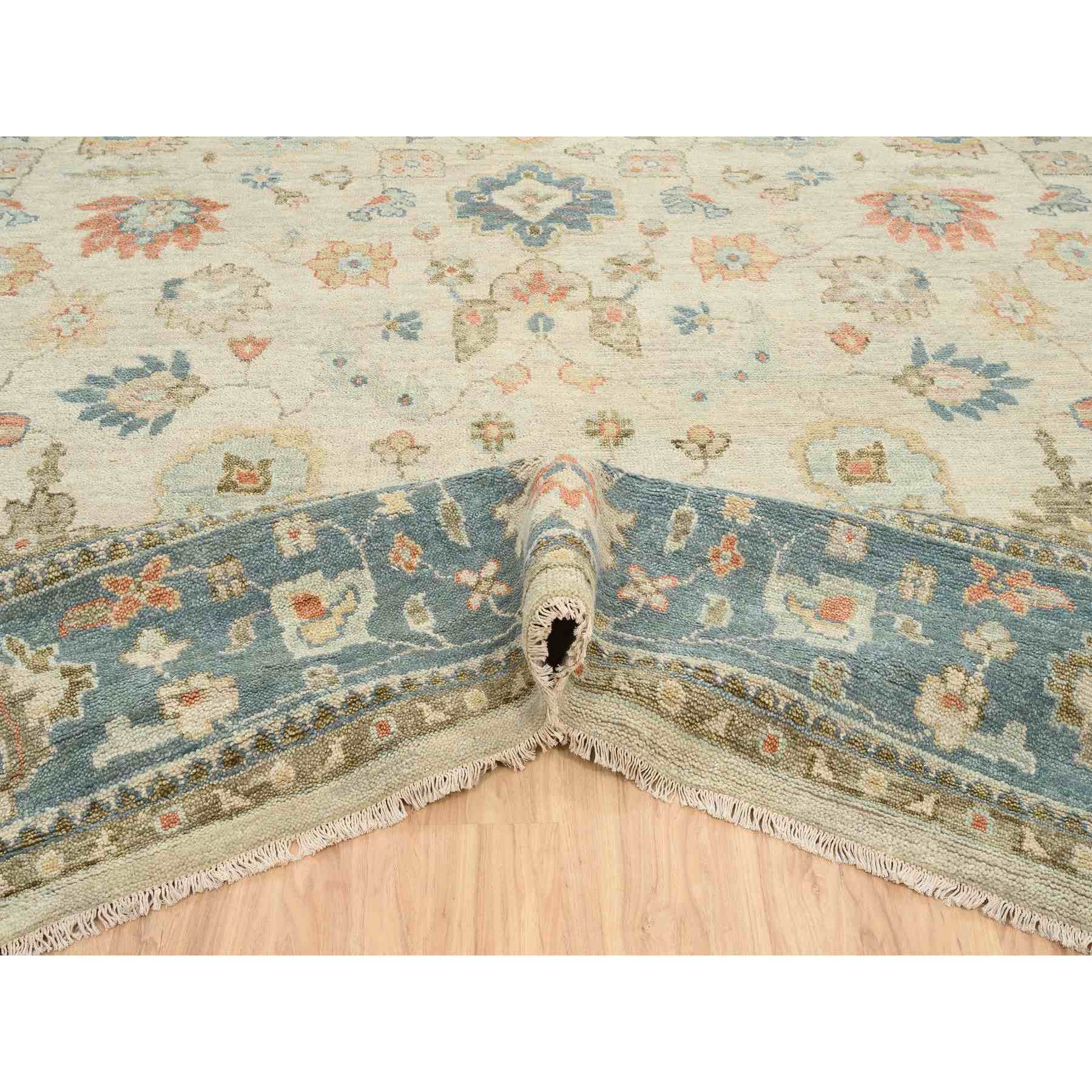 Oushak-And-Peshawar-Hand-Knotted-Rug-322650