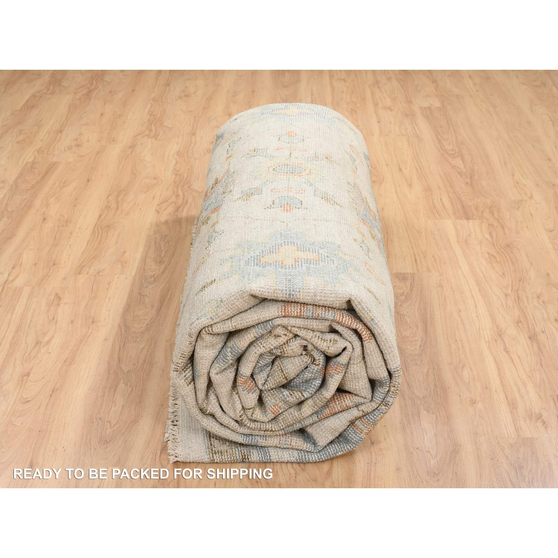 Oushak-And-Peshawar-Hand-Knotted-Rug-322650