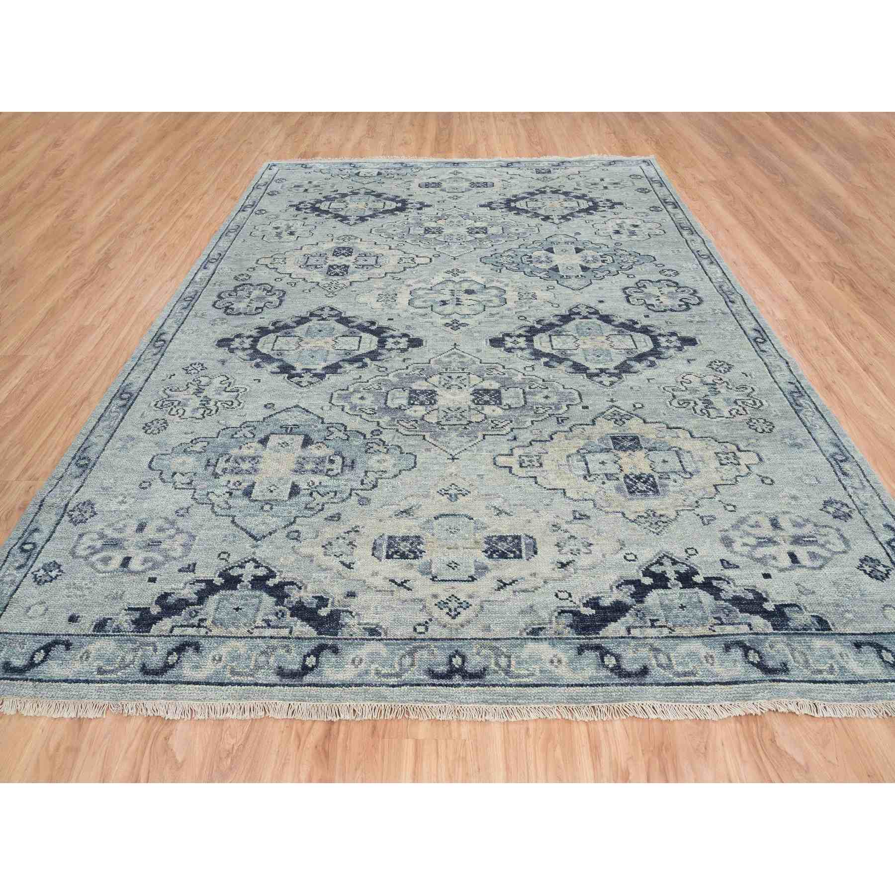 Tribal-Geometric-Hand-Knotted-Rug-322565