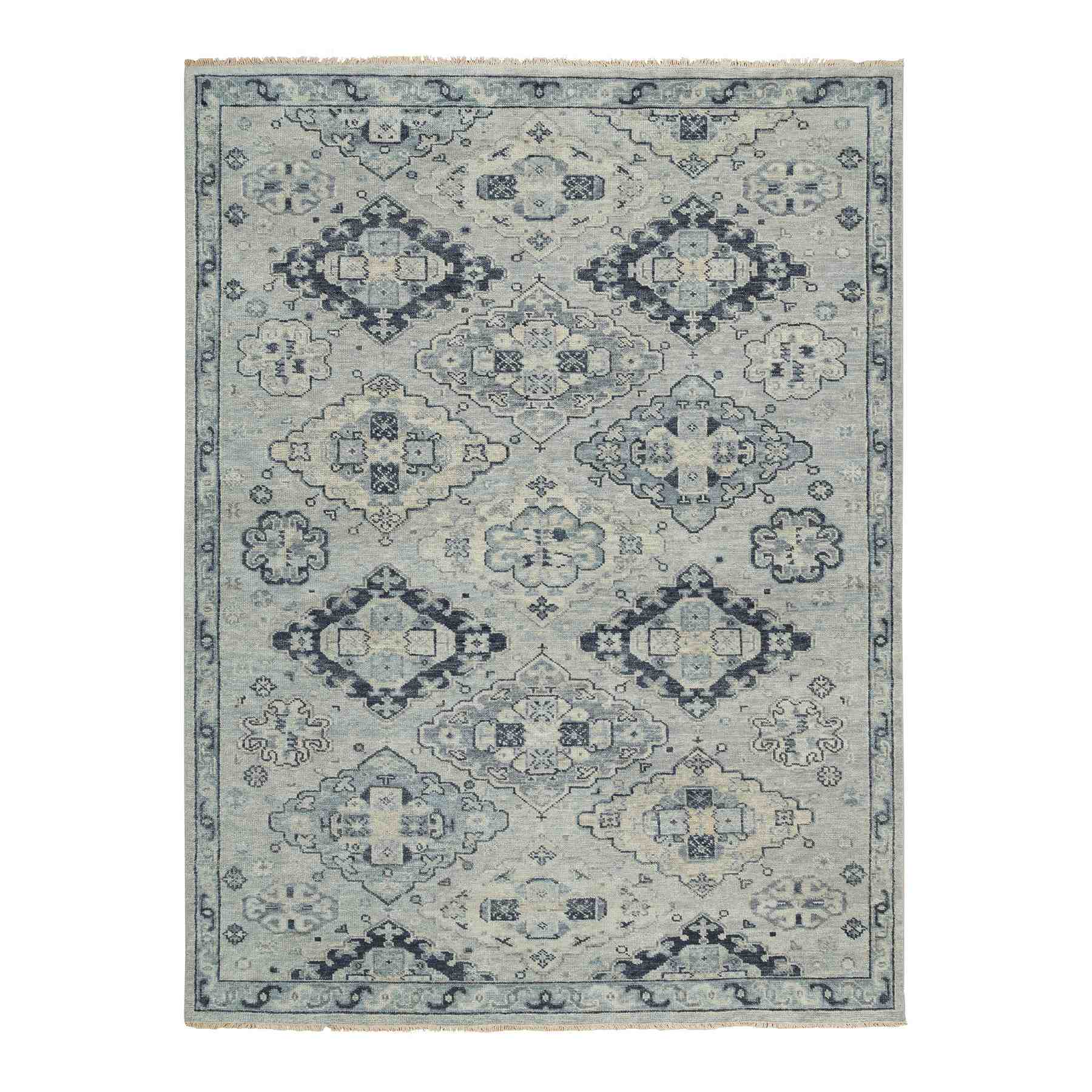 Tribal-Geometric-Hand-Knotted-Rug-322600