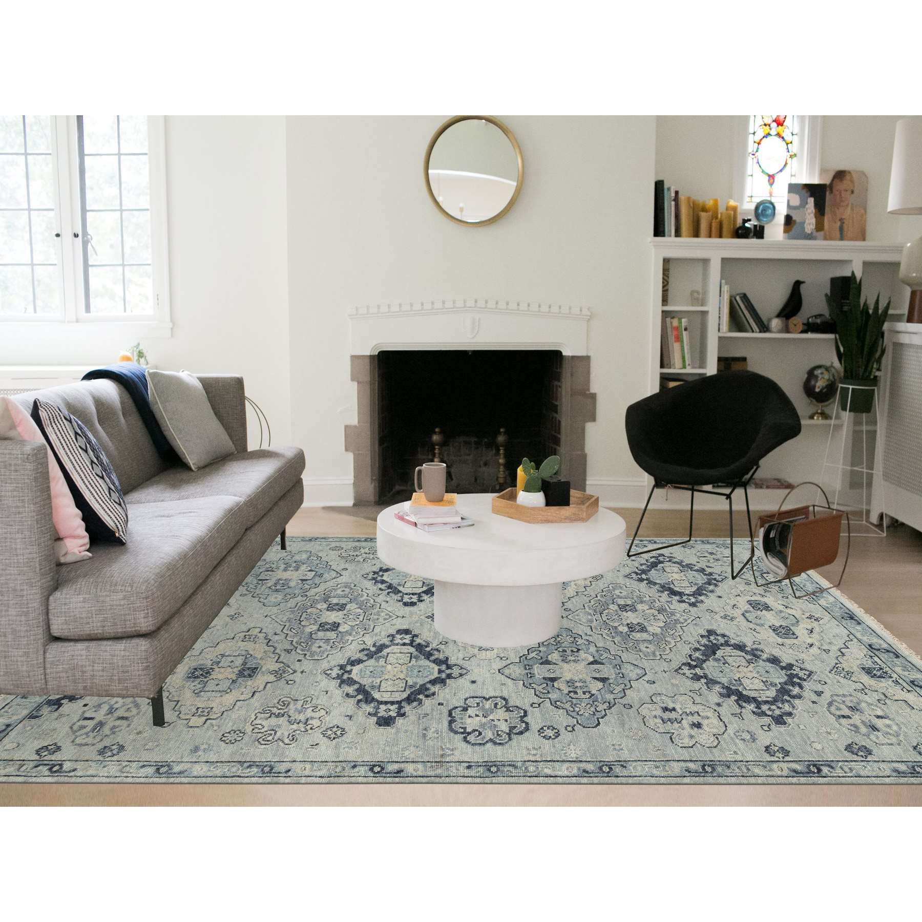 Tribal-Geometric-Hand-Knotted-Rug-322600