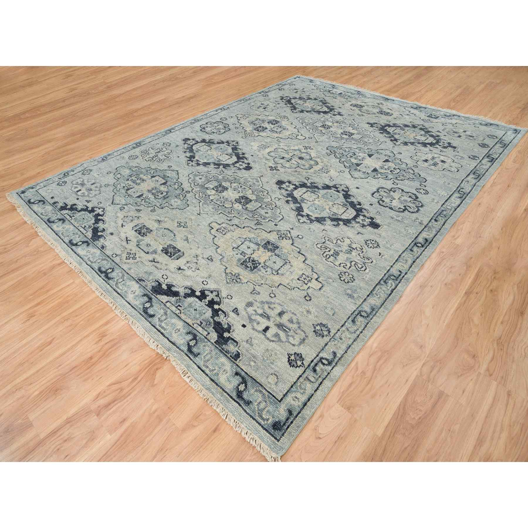 Tribal-Geometric-Hand-Knotted-Rug-322600