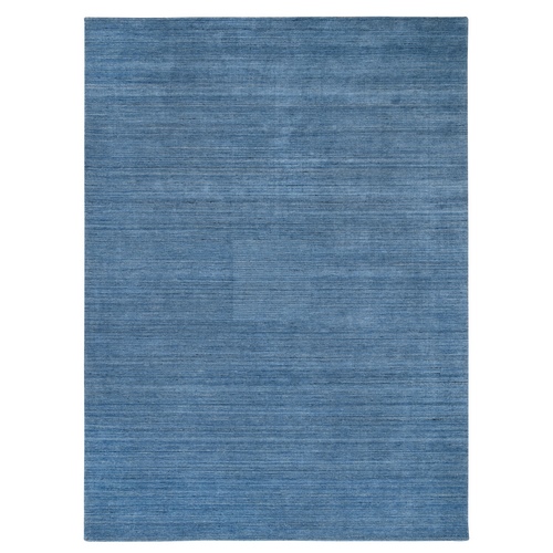 Denim Blue, Modern Design, Tone on Tone, Soft Wool, Hand Loomed, Oriental, Rug