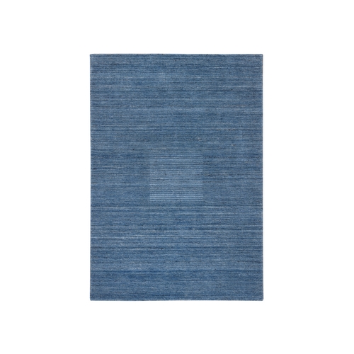 Denim Blue, Tone on Tone, Modern Design, Pure Wool Hand Loomed, Oriental Rug