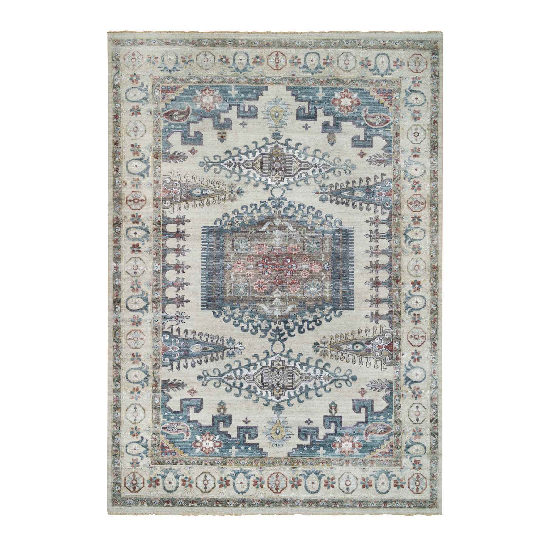 Tribal-Geometric-Hand-Knotted-Rug-327170