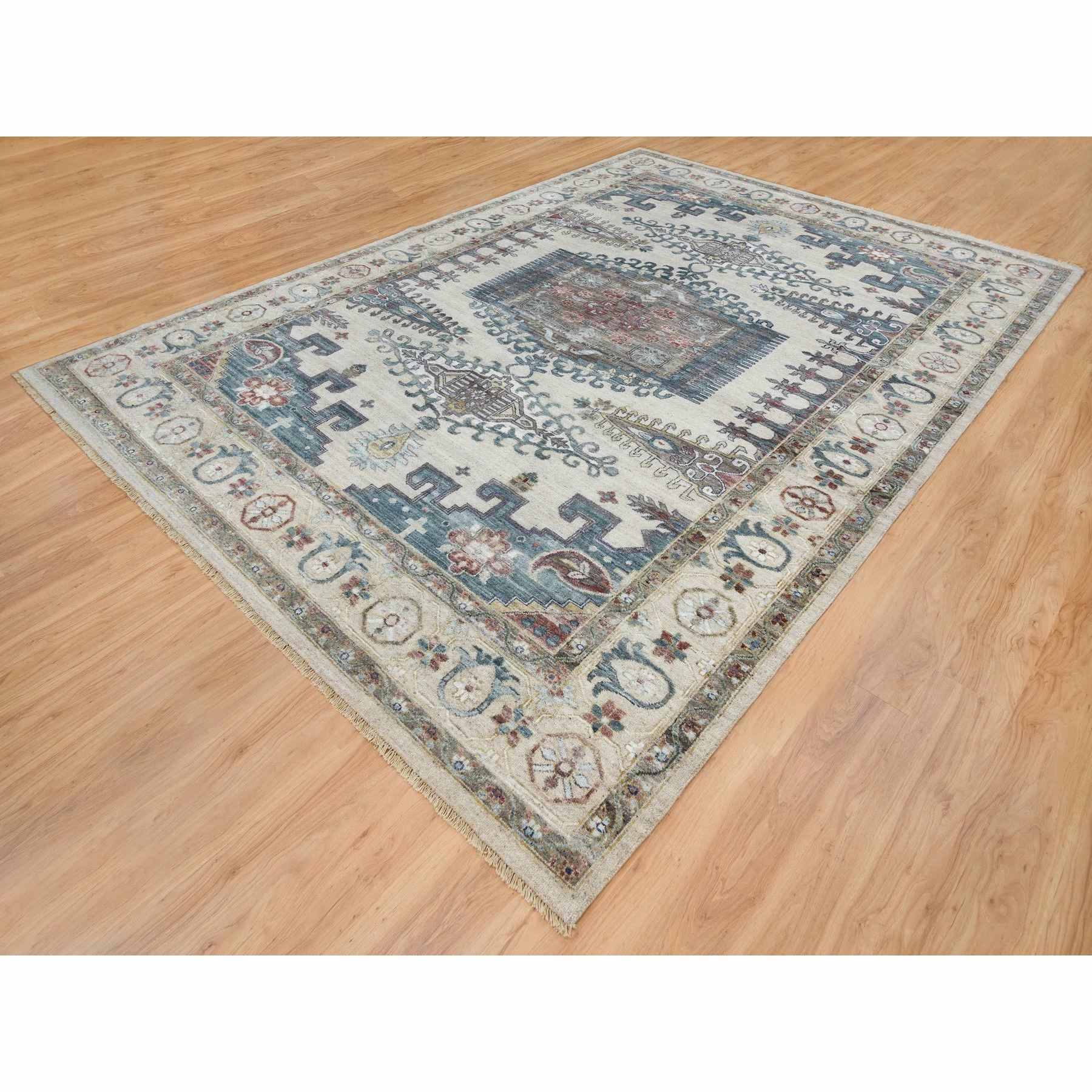 Tribal-Geometric-Hand-Knotted-Rug-327170