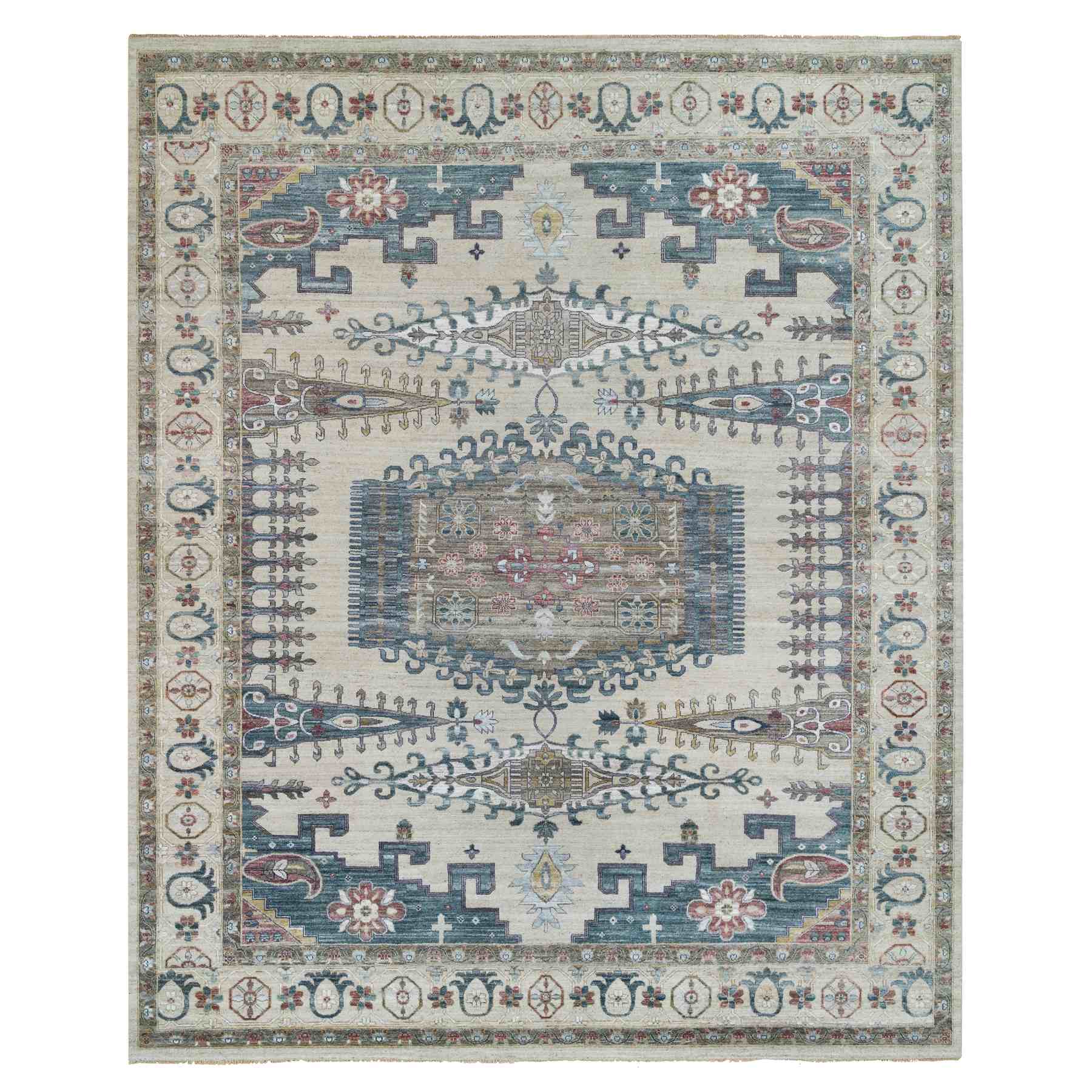 Tribal-Geometric-Hand-Knotted-Rug-327280