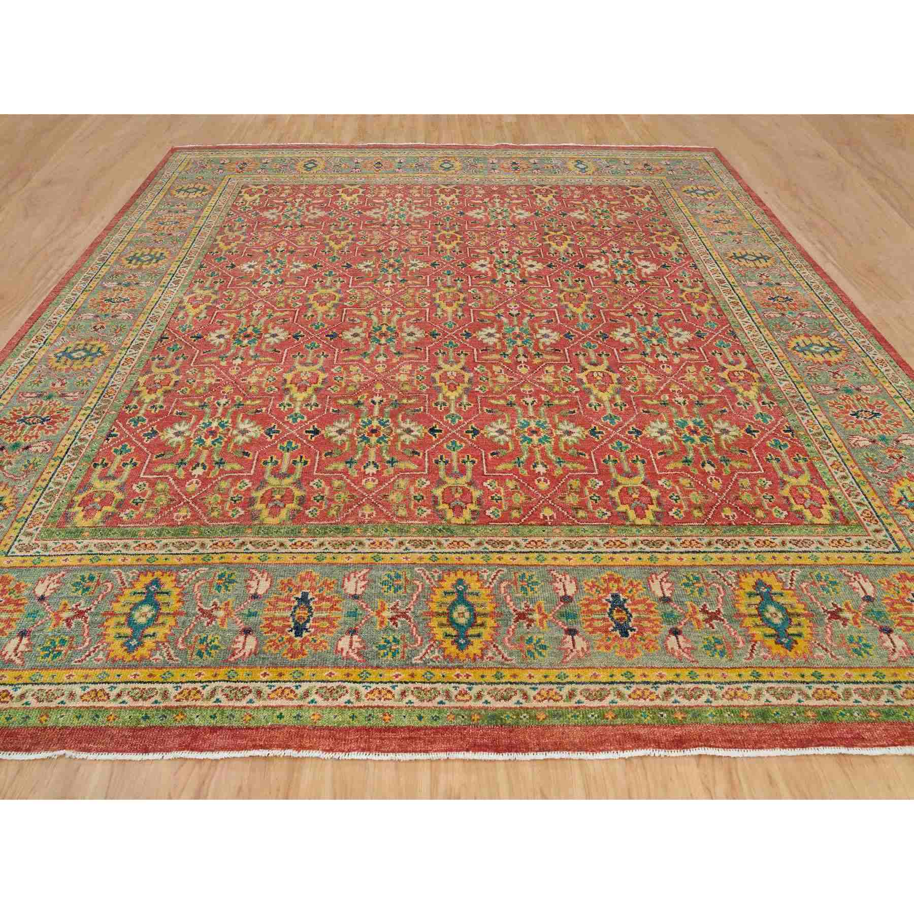 Oushak-And-Peshawar-Hand-Knotted-Rug-329640