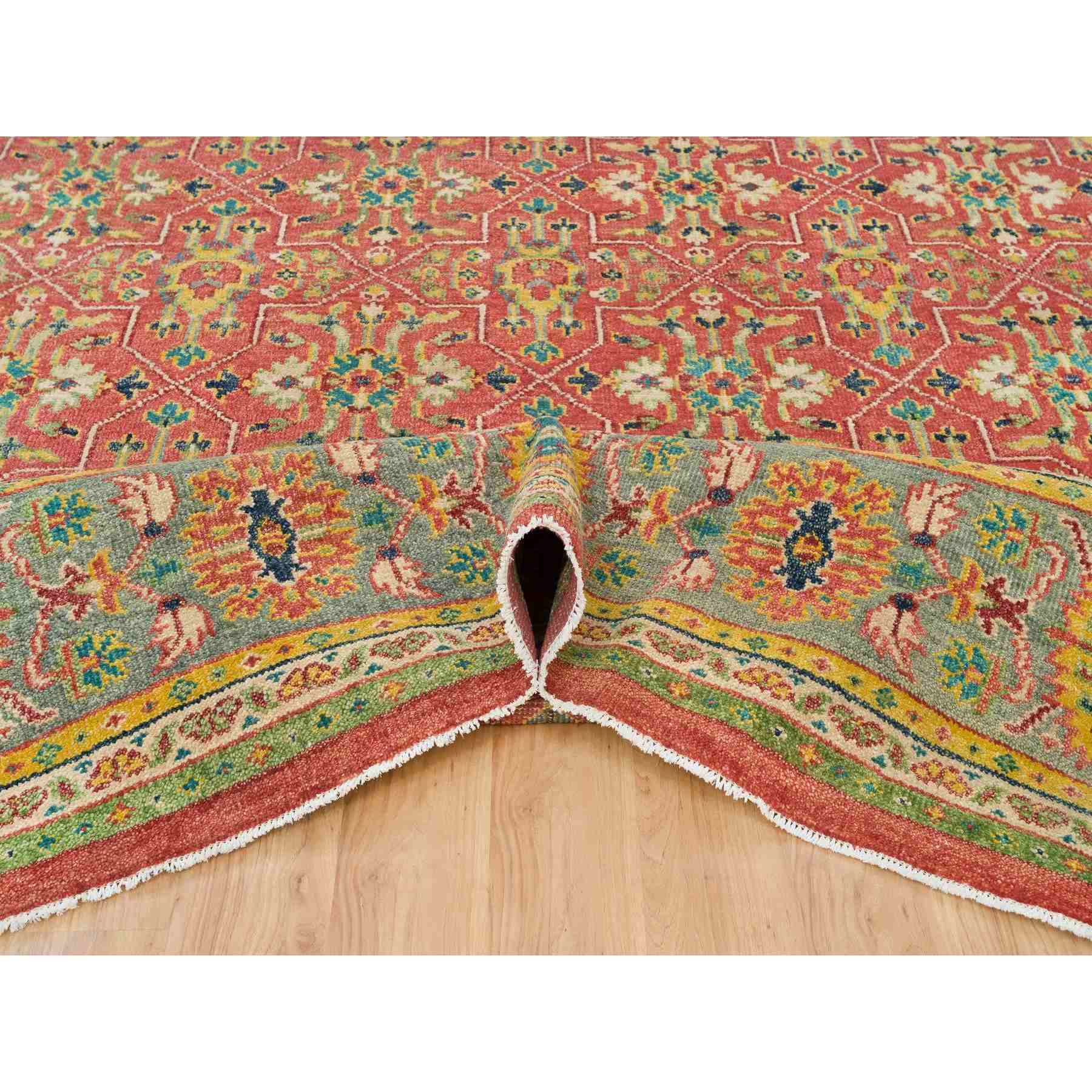 Oushak-And-Peshawar-Hand-Knotted-Rug-329640