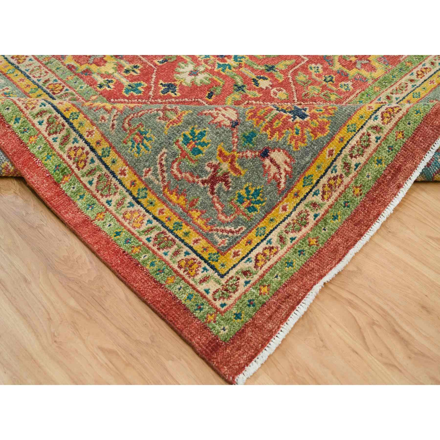 Oushak-And-Peshawar-Hand-Knotted-Rug-329640