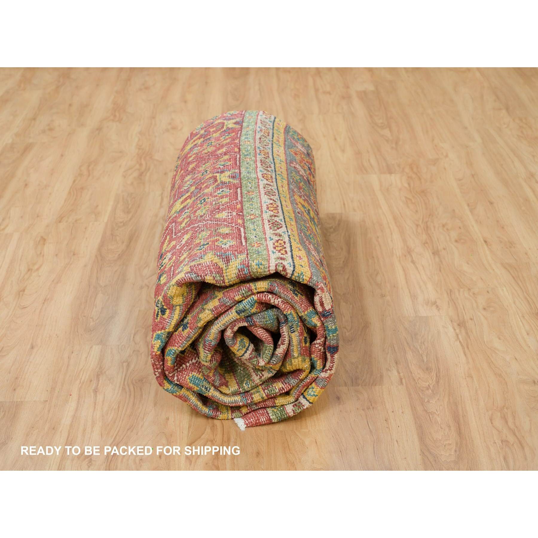 Oushak-And-Peshawar-Hand-Knotted-Rug-329640