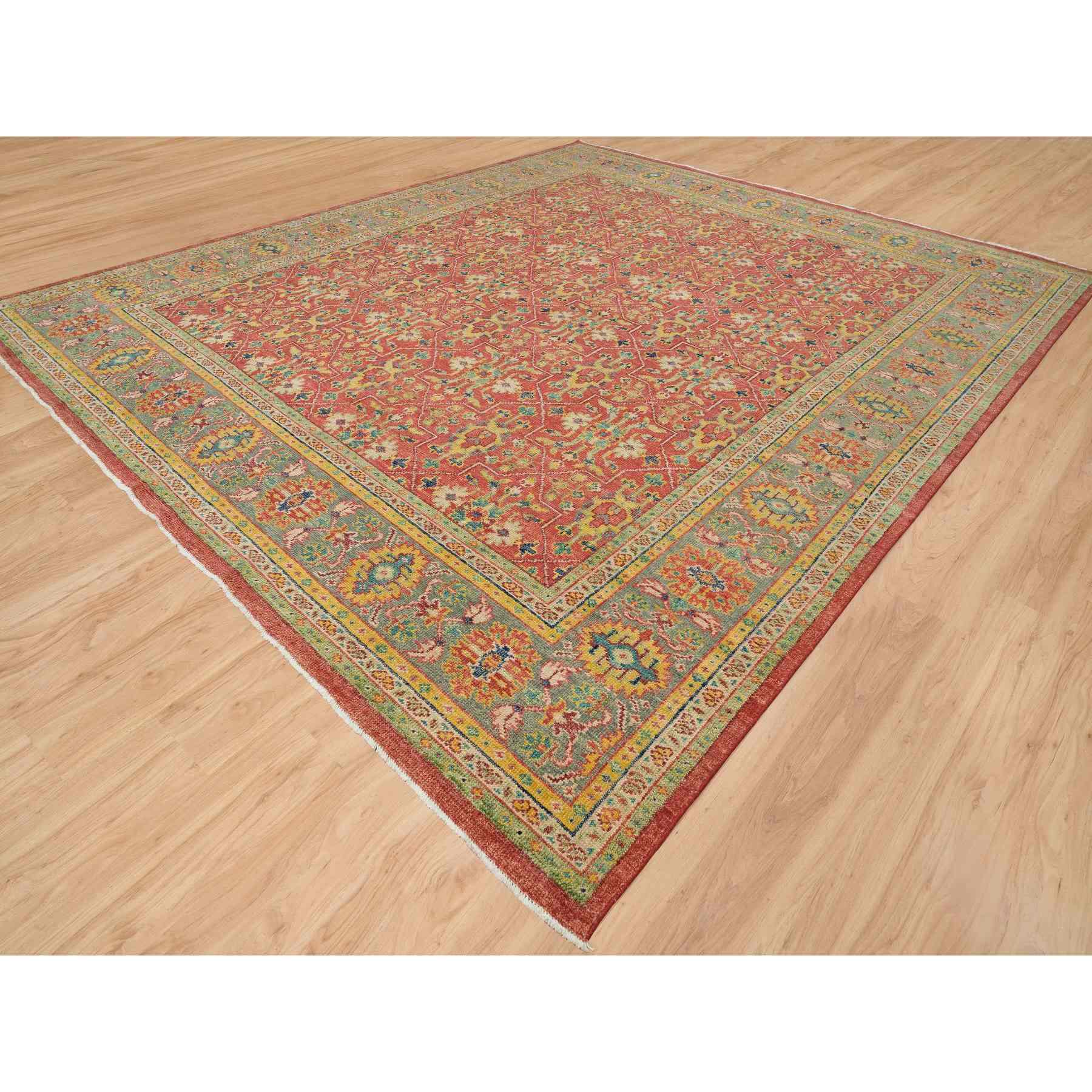 Oushak-And-Peshawar-Hand-Knotted-Rug-329650