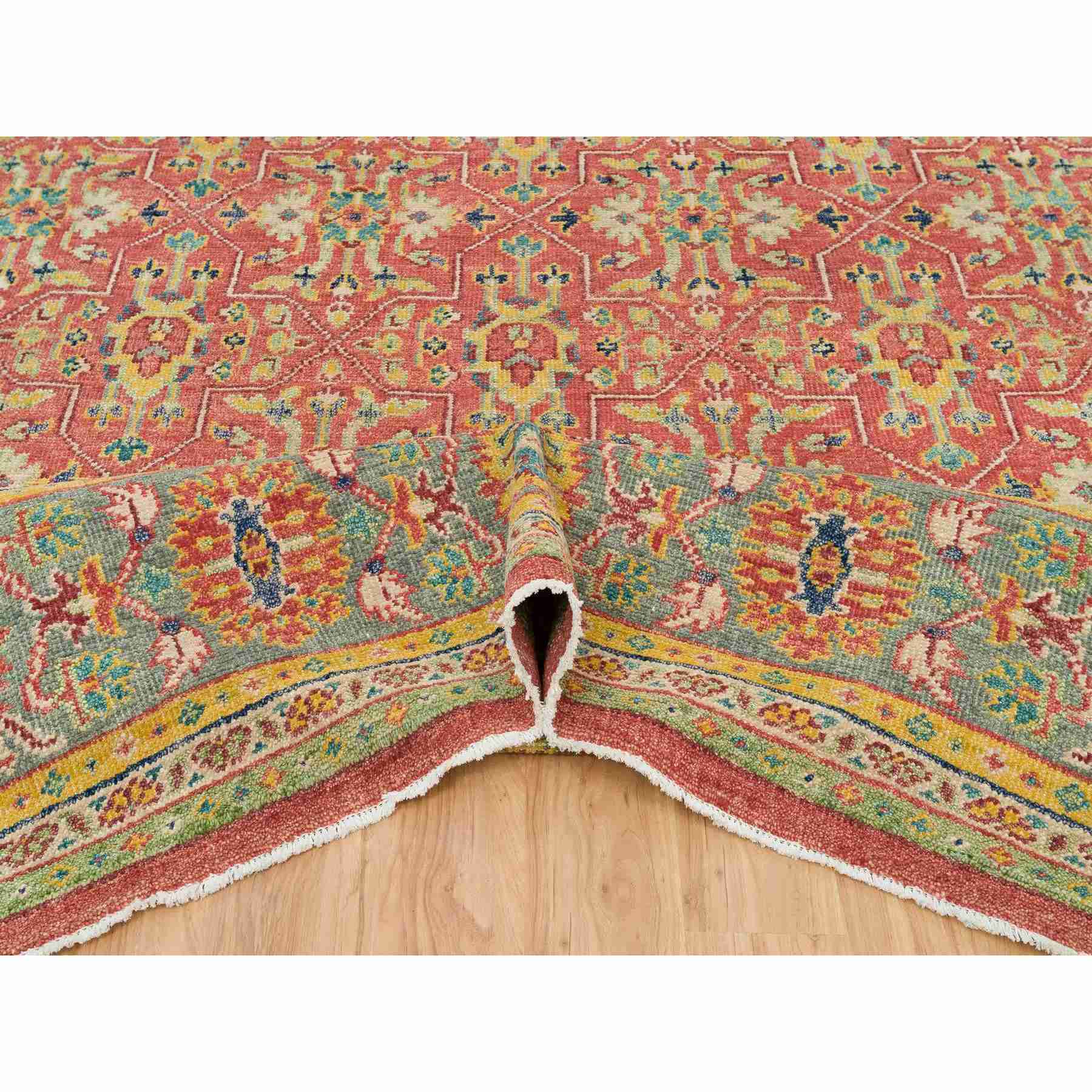 Oushak-And-Peshawar-Hand-Knotted-Rug-329650
