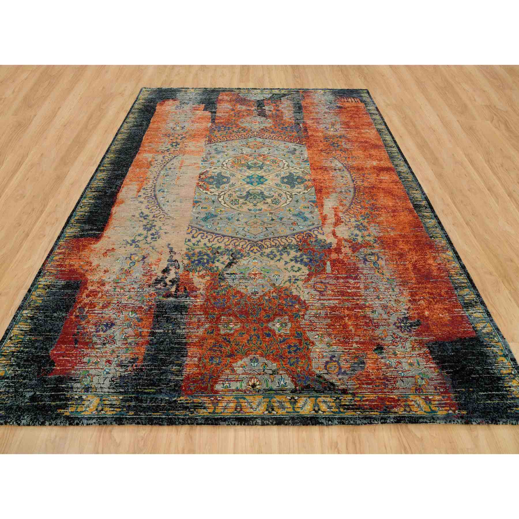 Transitional-Hand-Knotted-Rug-329480