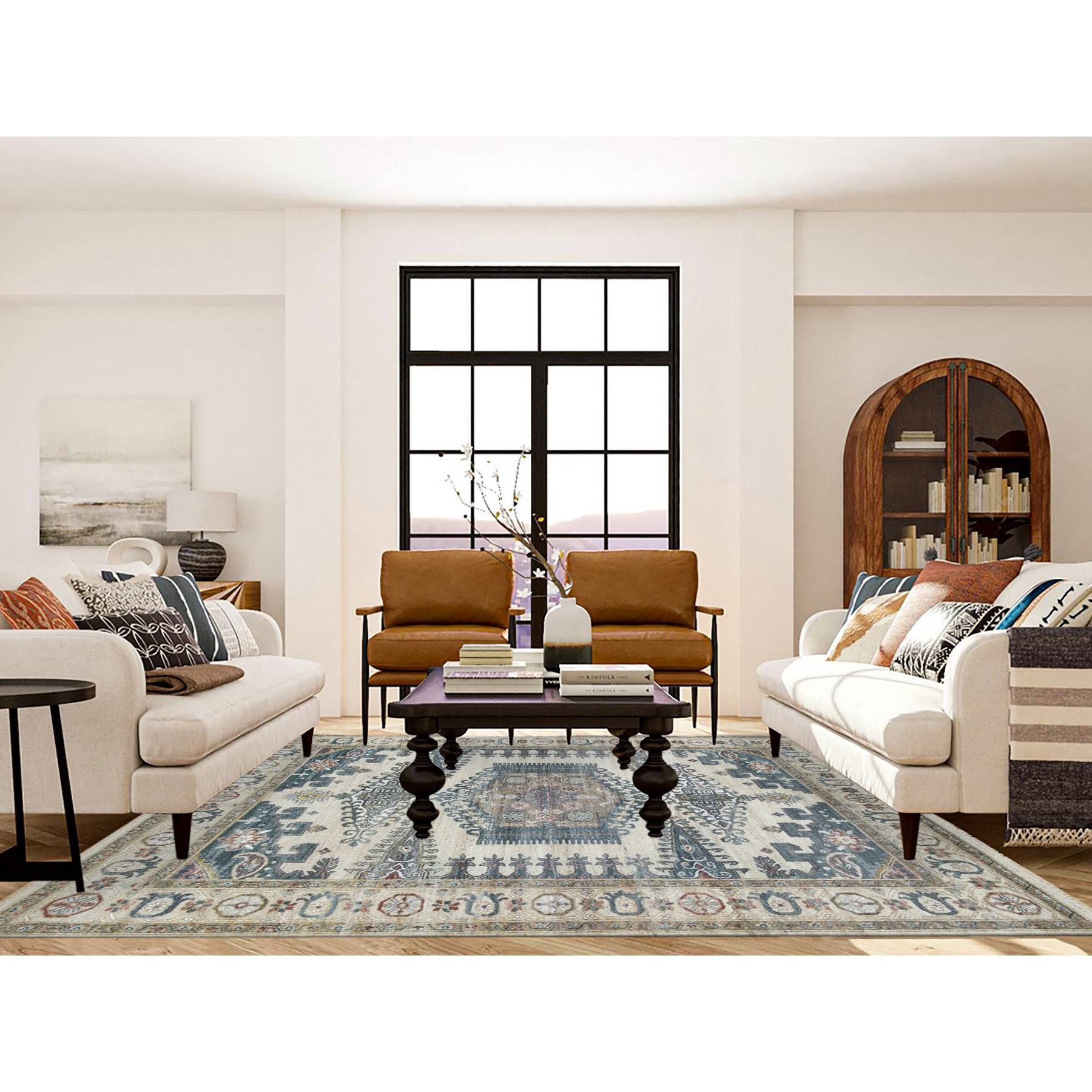 Tribal-Geometric-Hand-Knotted-Rug-327930