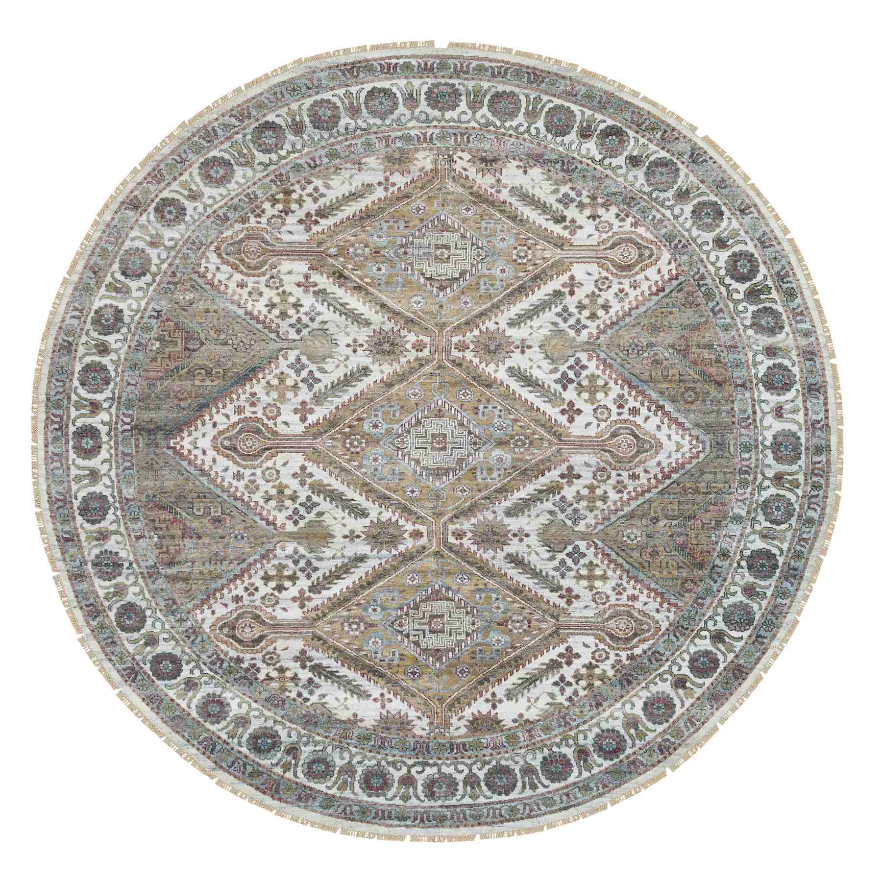 Tribal-Geometric-Hand-Knotted-Rug-327945