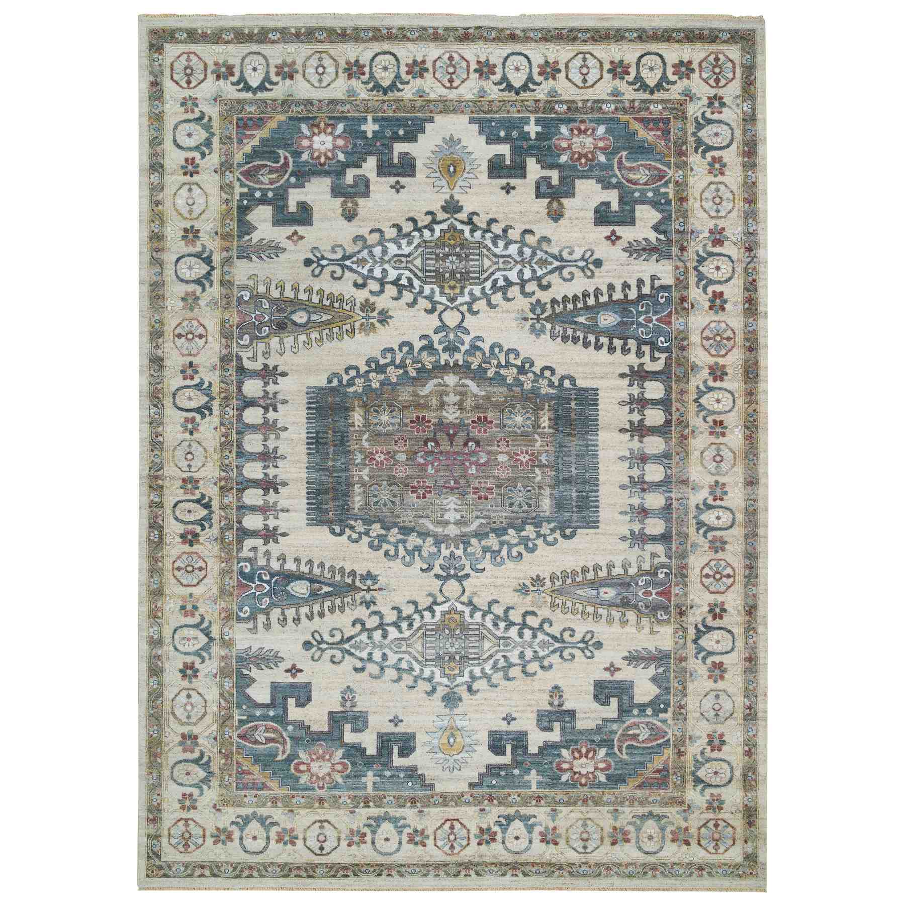 Tribal-Geometric-Hand-Knotted-Rug-327975