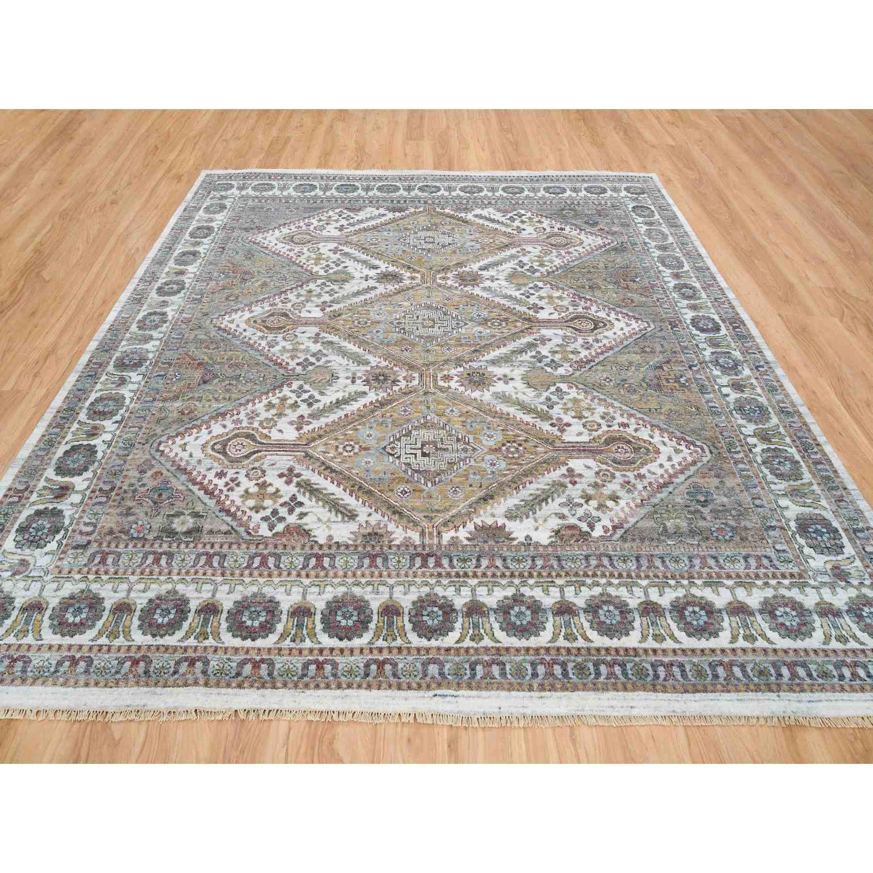Tribal-Geometric-Hand-Knotted-Rug-328090