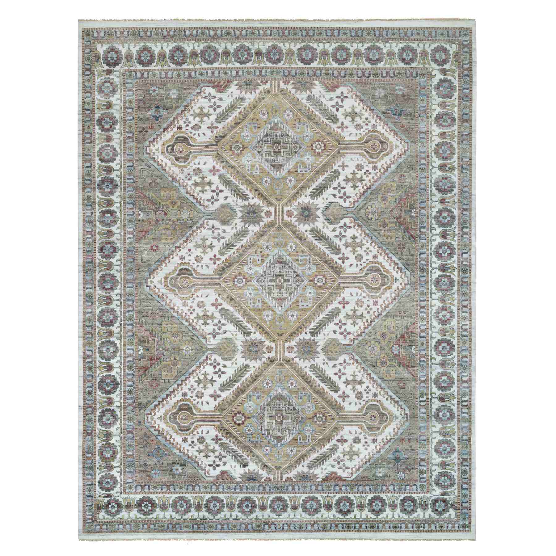 Tribal-Geometric-Hand-Knotted-Rug-329085