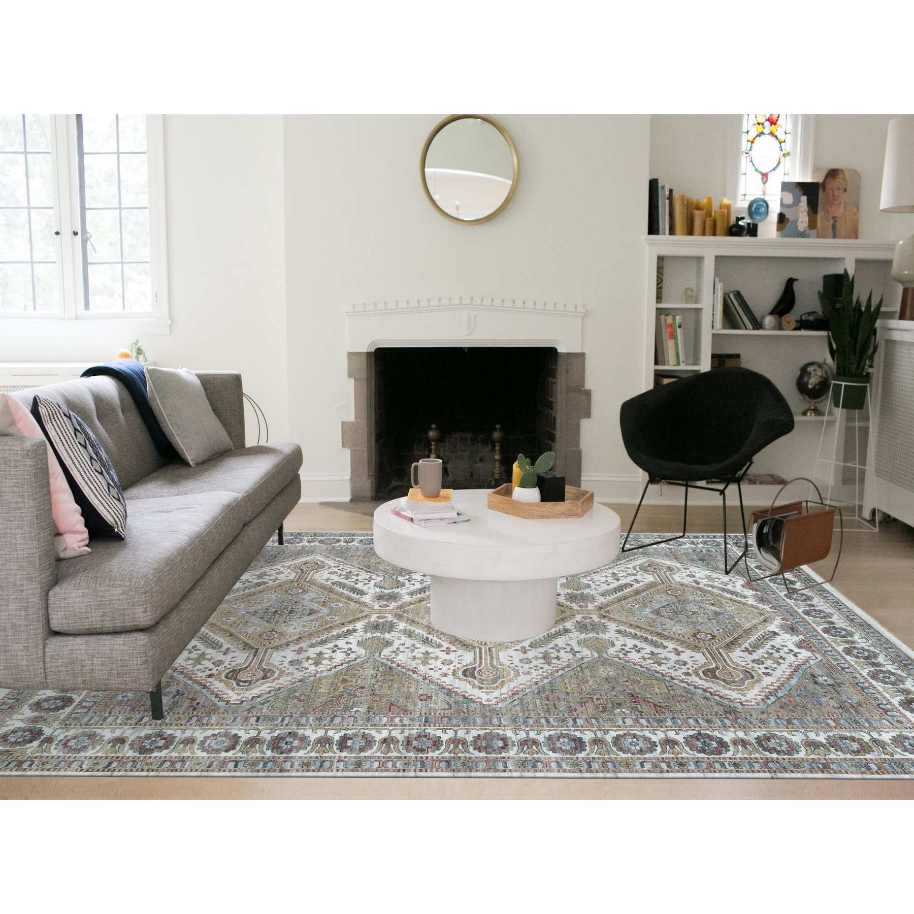 Tribal-Geometric-Hand-Knotted-Rug-329085