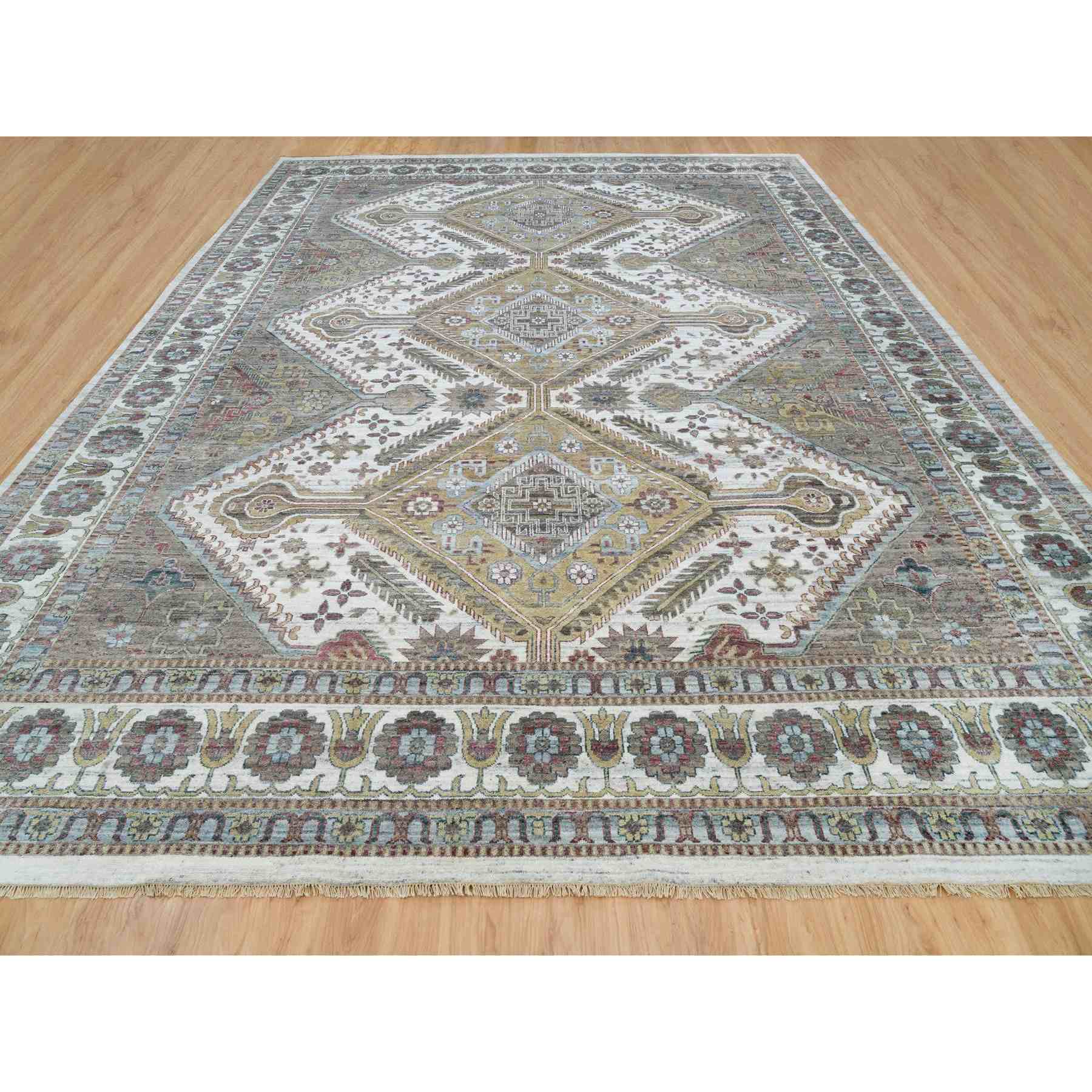 Tribal-Geometric-Hand-Knotted-Rug-329085