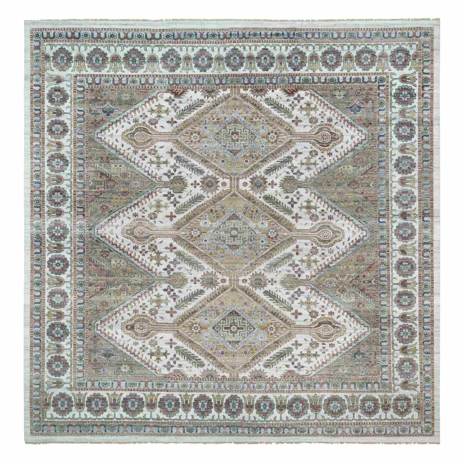 Tribal-Geometric-Hand-Knotted-Rug-329095
