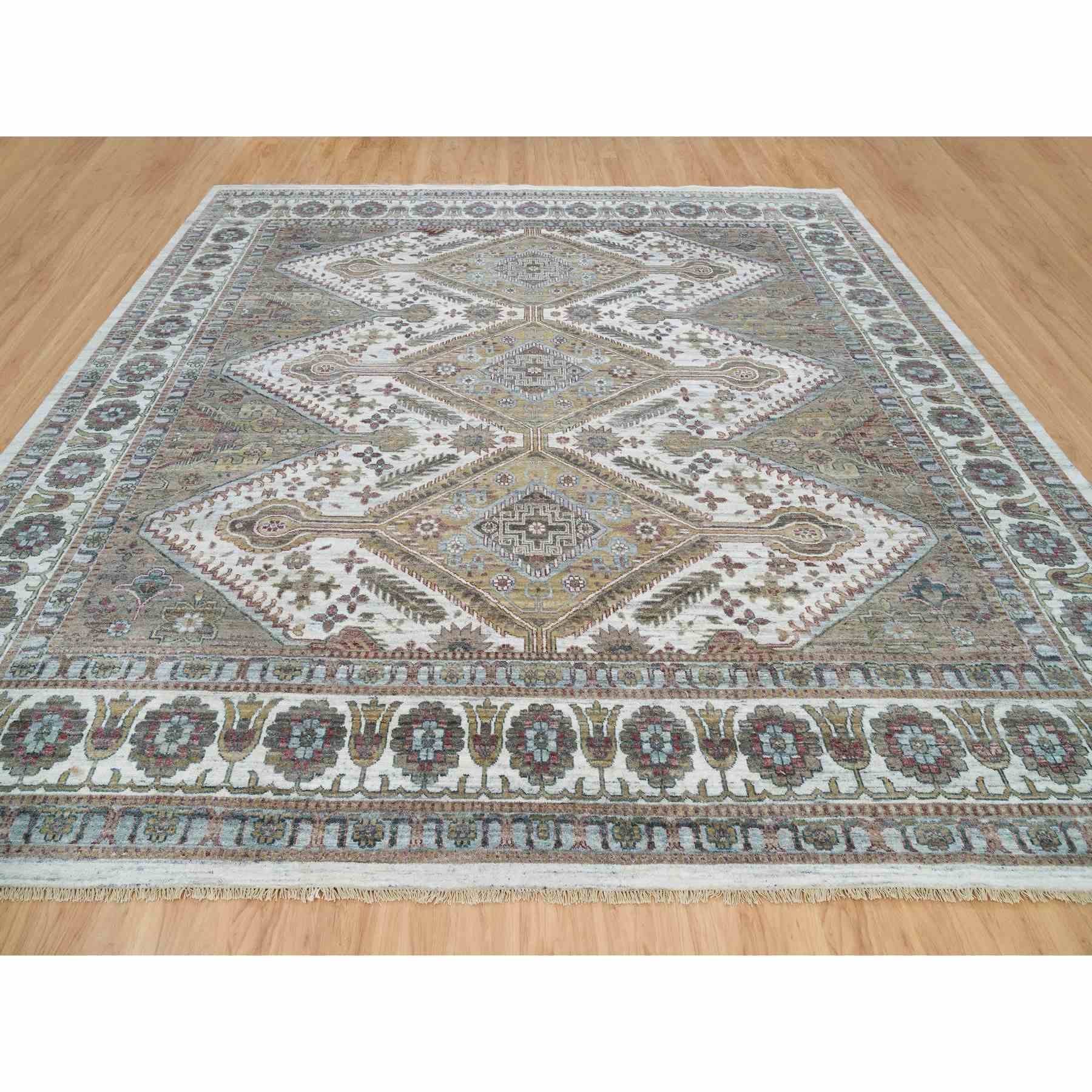 Tribal-Geometric-Hand-Knotted-Rug-329095