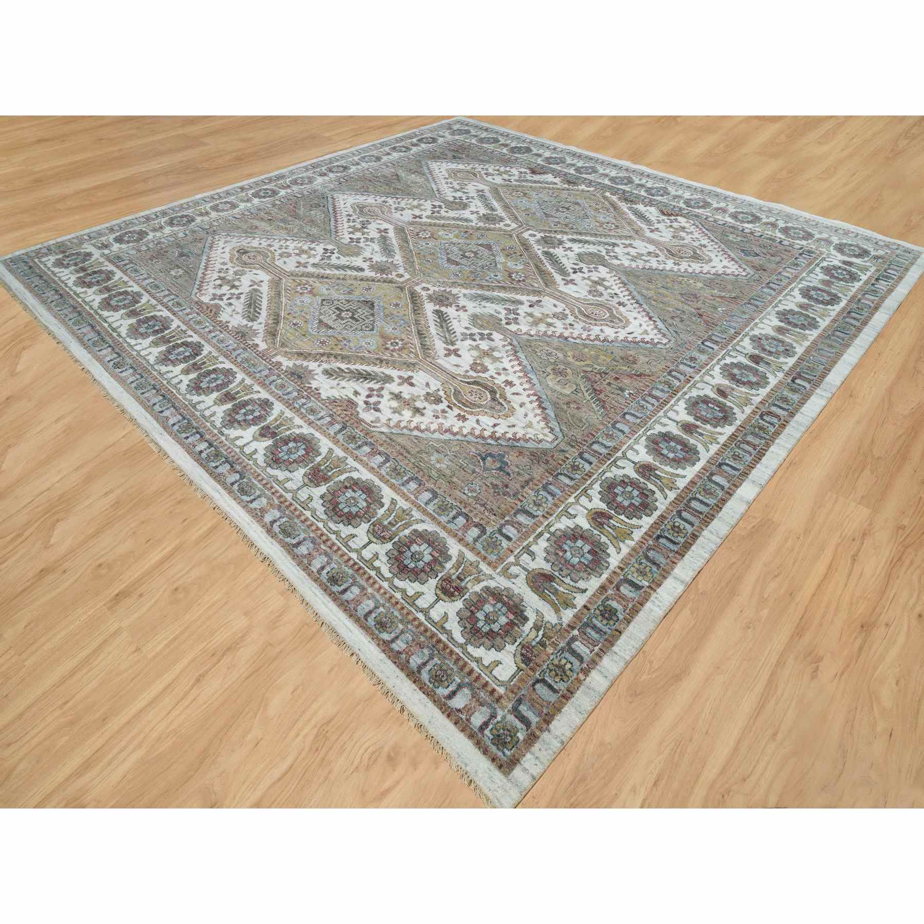 Tribal-Geometric-Hand-Knotted-Rug-329095