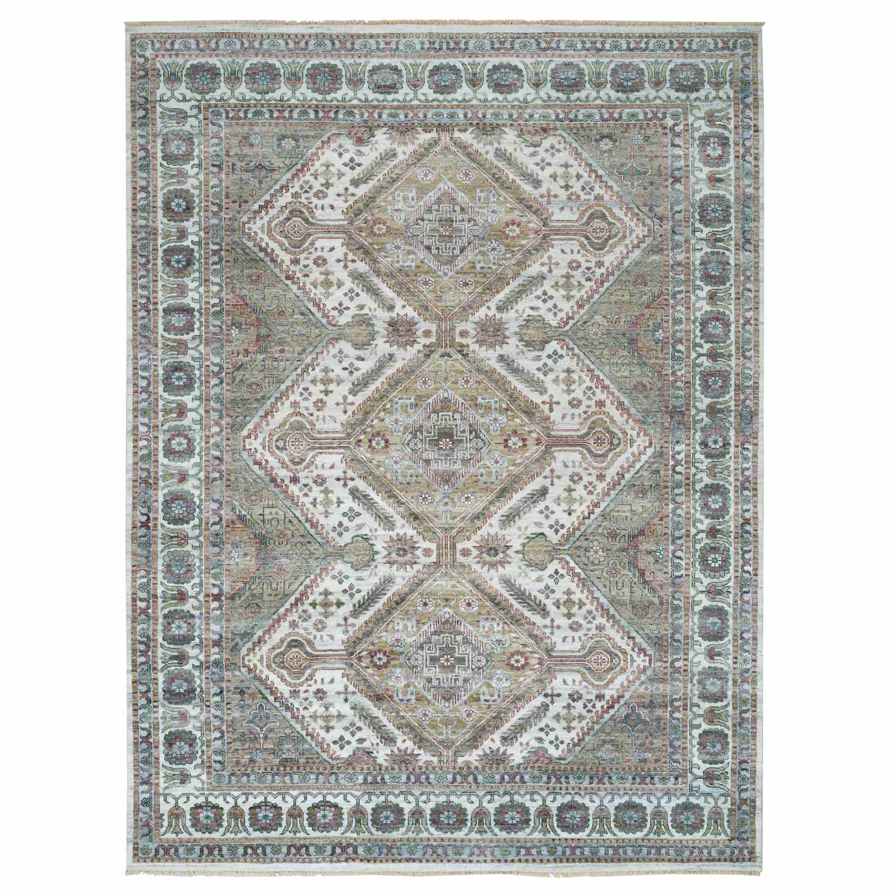Tribal-Geometric-Hand-Knotted-Rug-329280