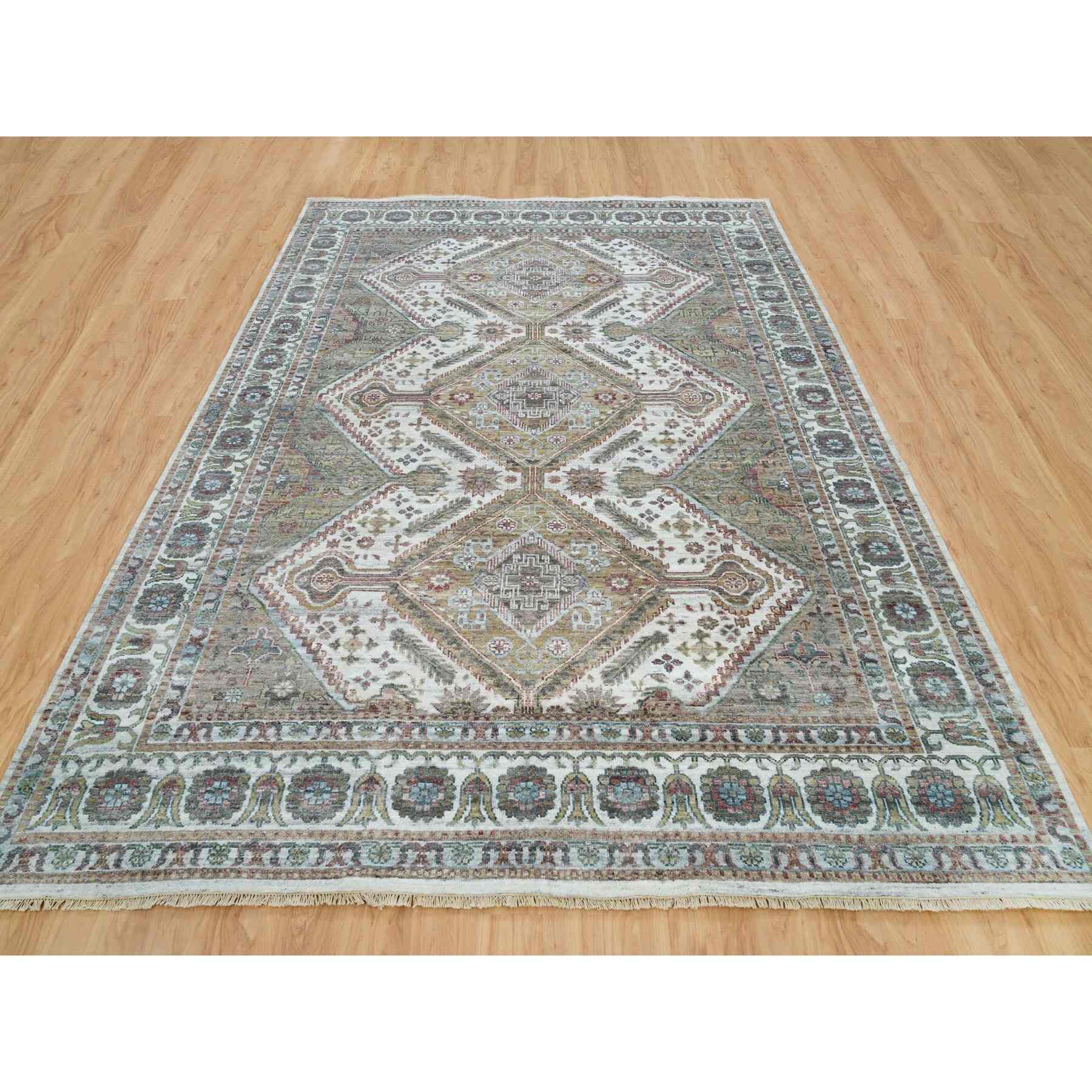 Tribal-Geometric-Hand-Knotted-Rug-329280