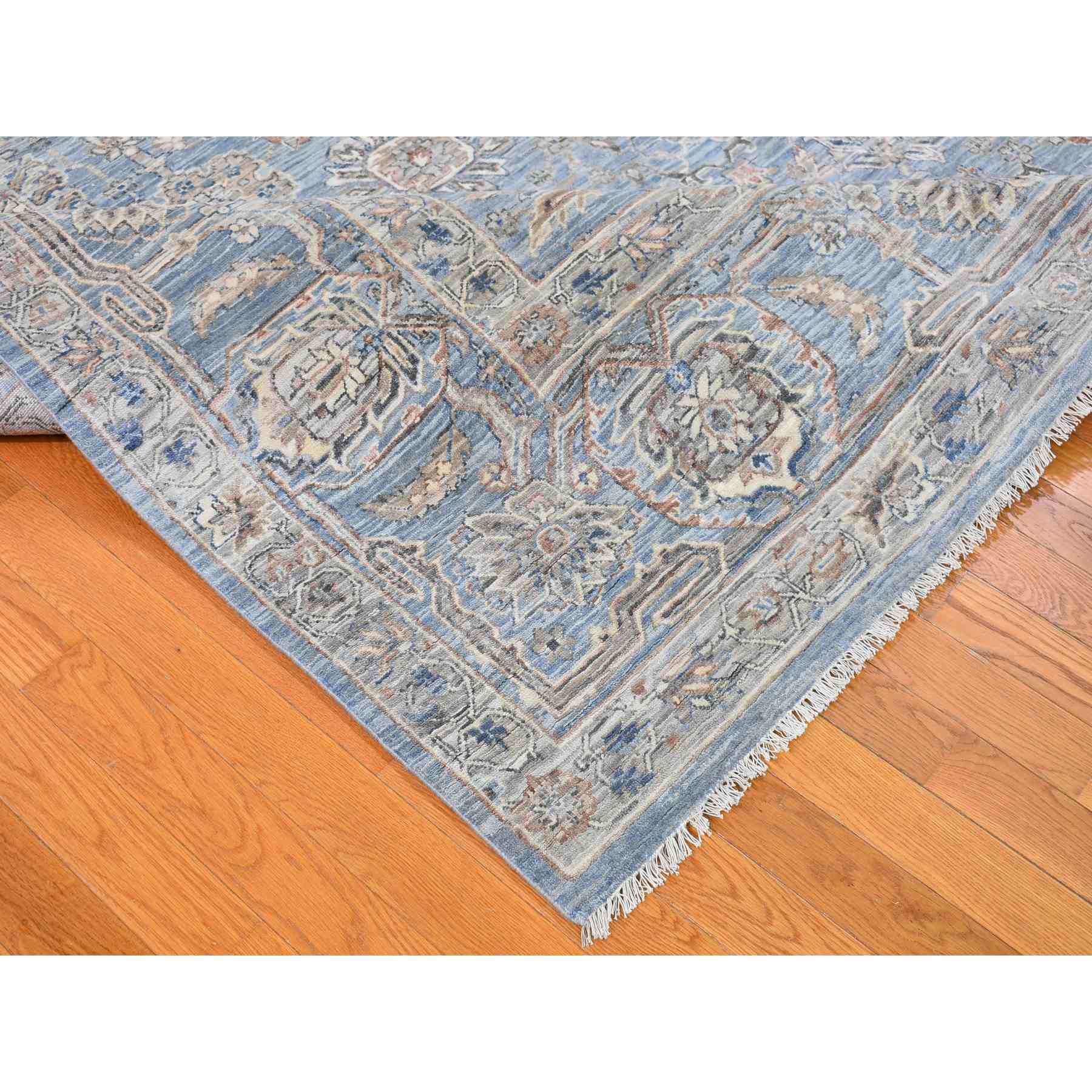 Oushak-And-Peshawar-Hand-Knotted-Rug-332390