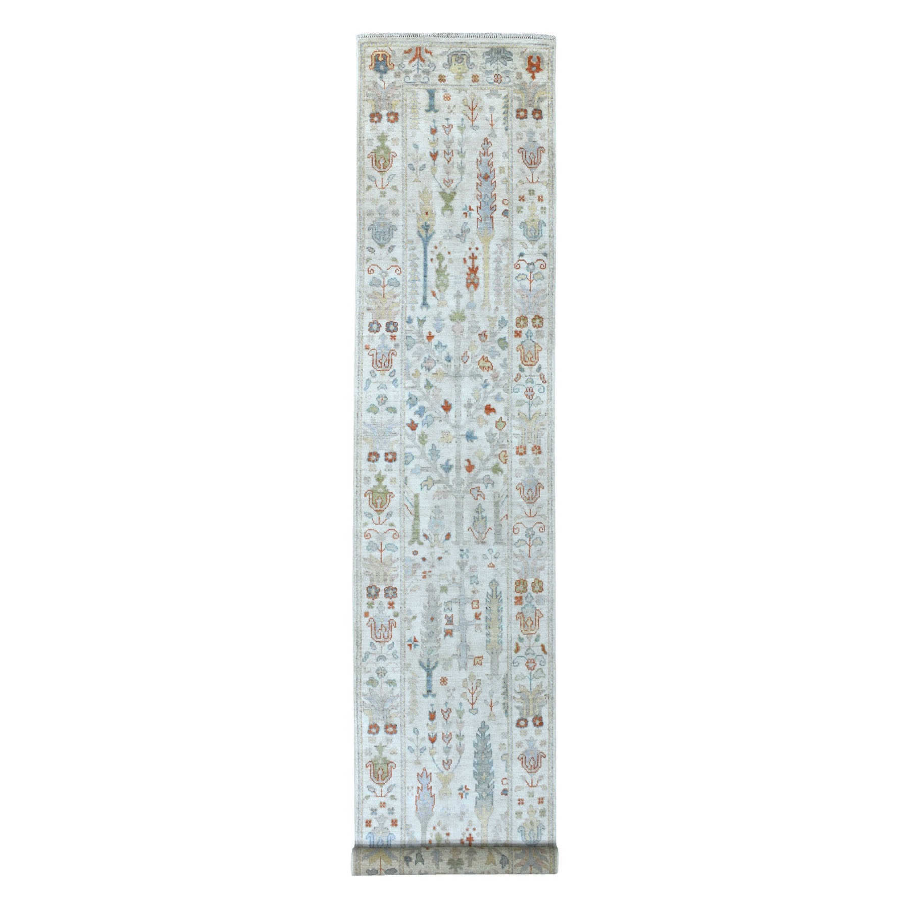 Oushak-And-Peshawar-Hand-Knotted-Rug-335125