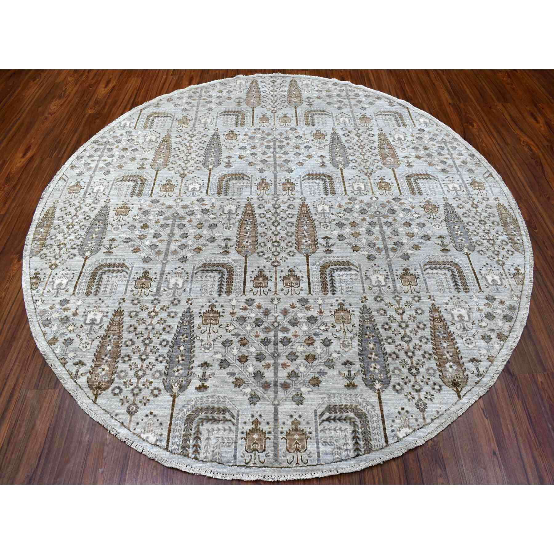 Oushak-And-Peshawar-Hand-Knotted-Rug-335815