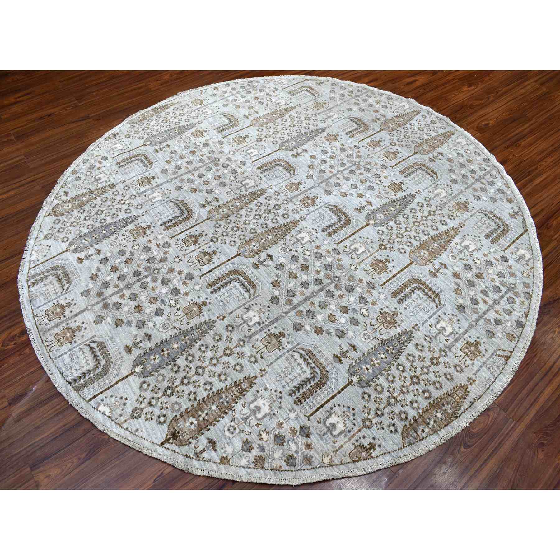 Oushak-And-Peshawar-Hand-Knotted-Rug-335815