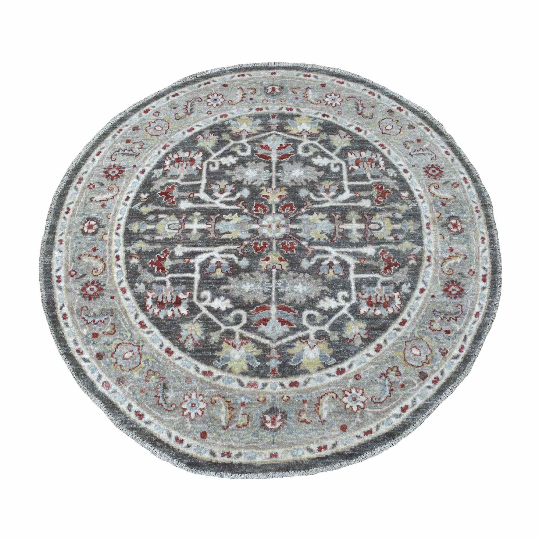 Oushak-And-Peshawar-Hand-Knotted-Rug-335860