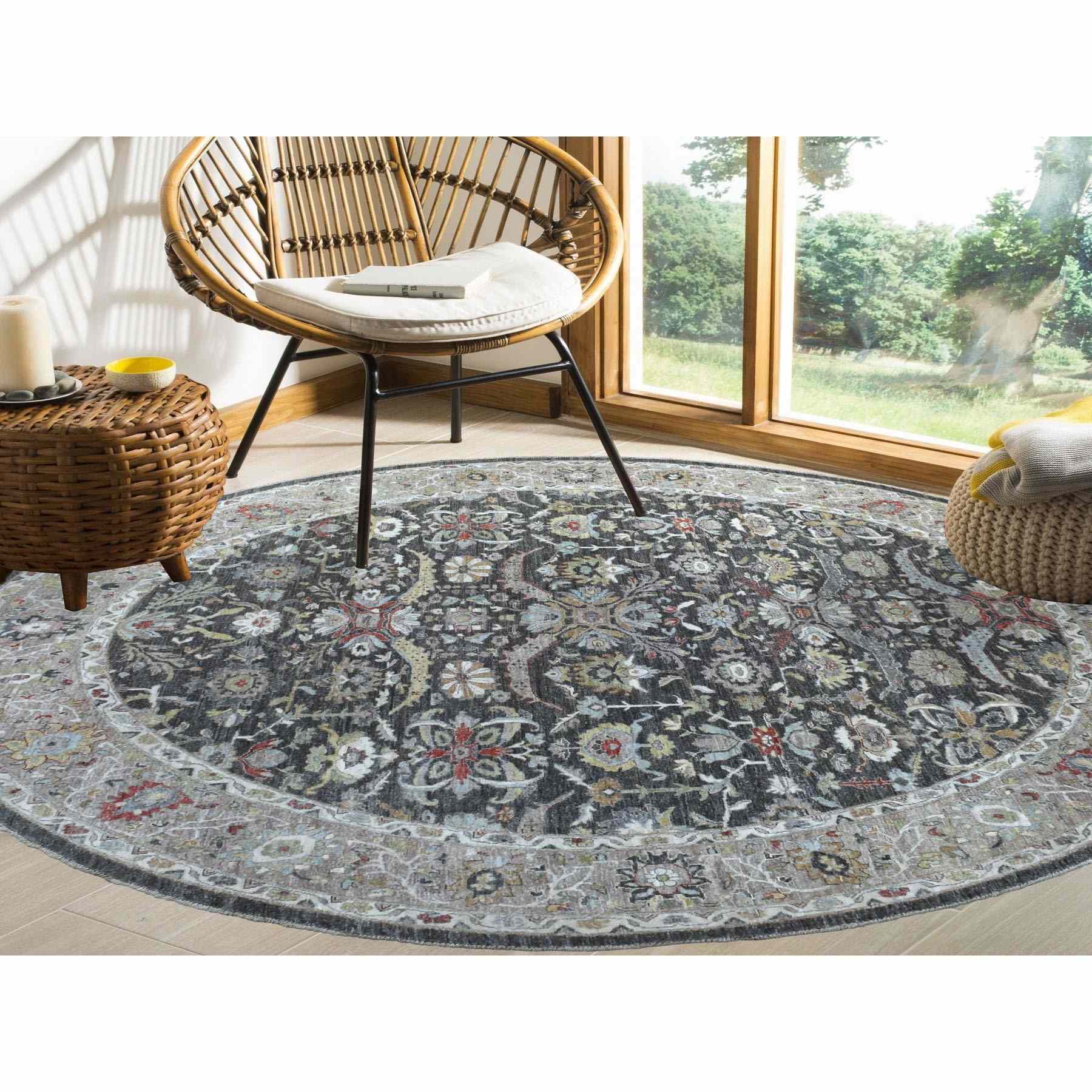 Oushak-And-Peshawar-Hand-Knotted-Rug-335915