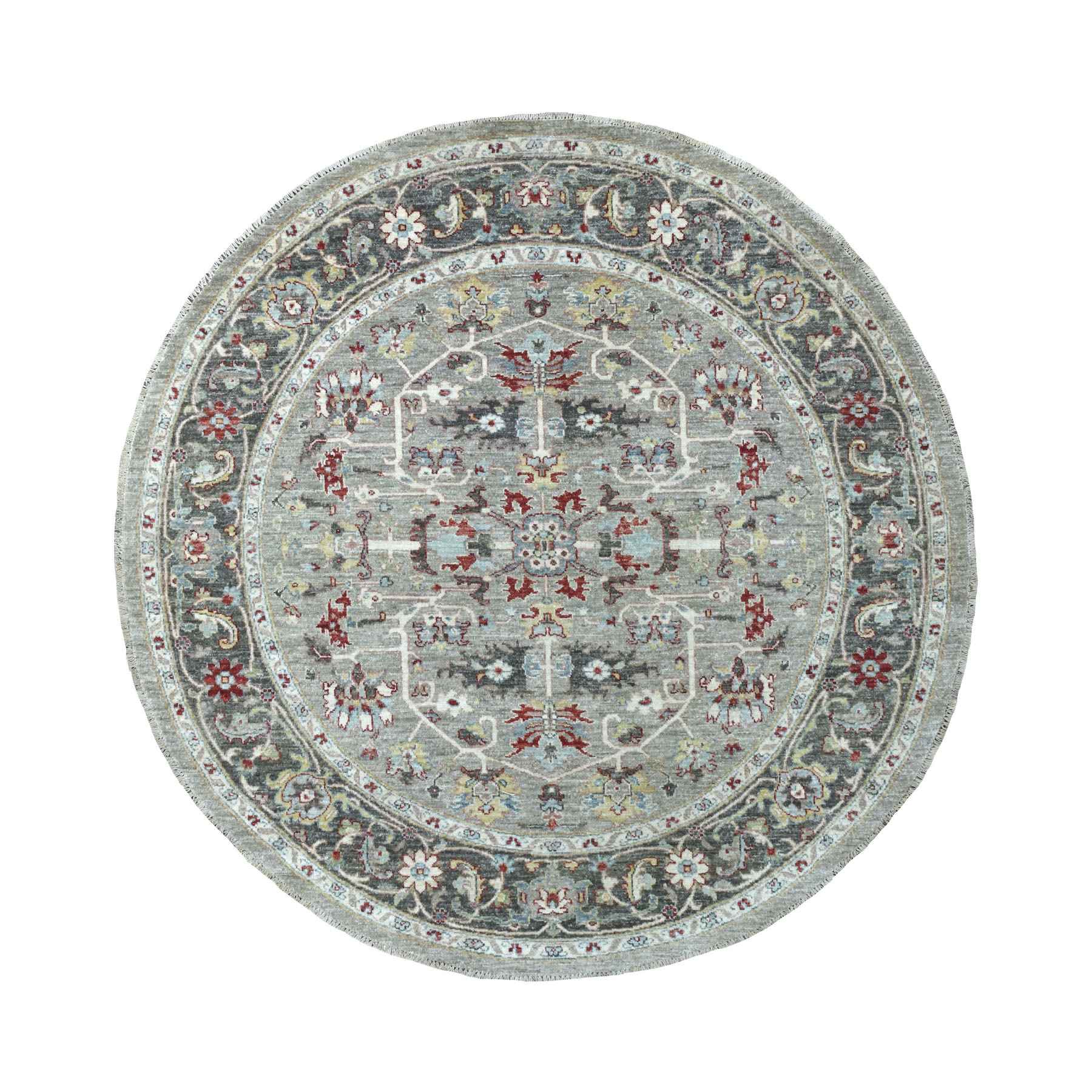 Oushak-And-Peshawar-Hand-Knotted-Rug-335945